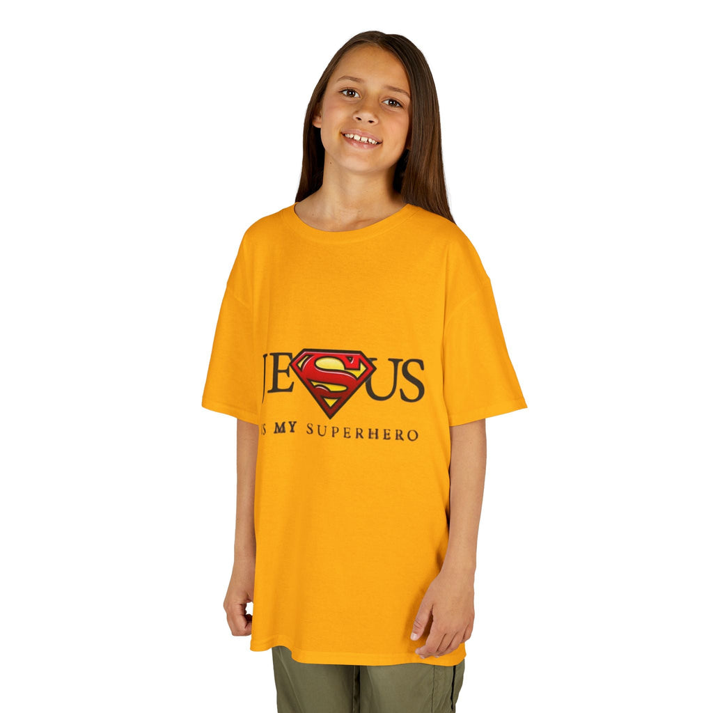 Jesus Is My Superhero T-Shirt — Faith-Based Superman-Inspired Tee Printify