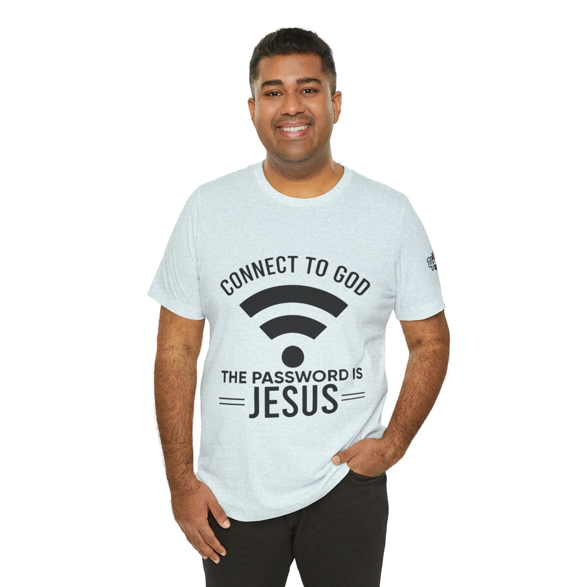 Connect to God T-shirt - WIFI Password is Jesus - Funny Christian Faith T-shirt Printify