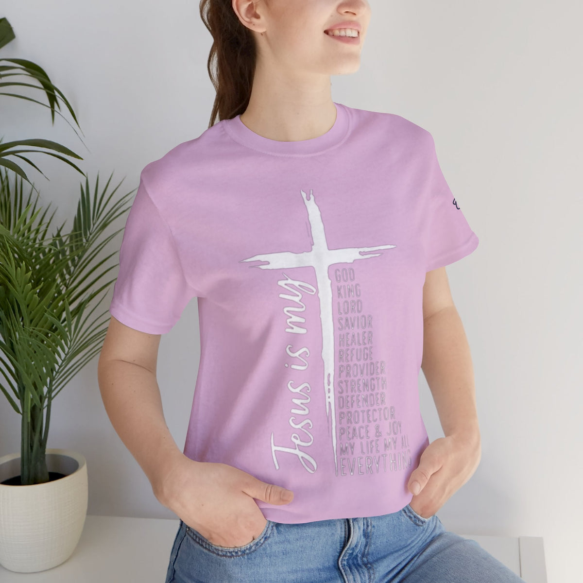 Jesus Is My Everything T-shirt – Cross List God King Lord Savior Christian T-shirt for Total Surrender Faith Printify
