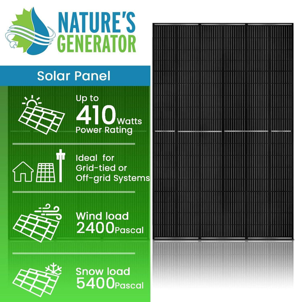410 Watt Monocrystalline Solar Panel (2 Pack) Nature's Generator