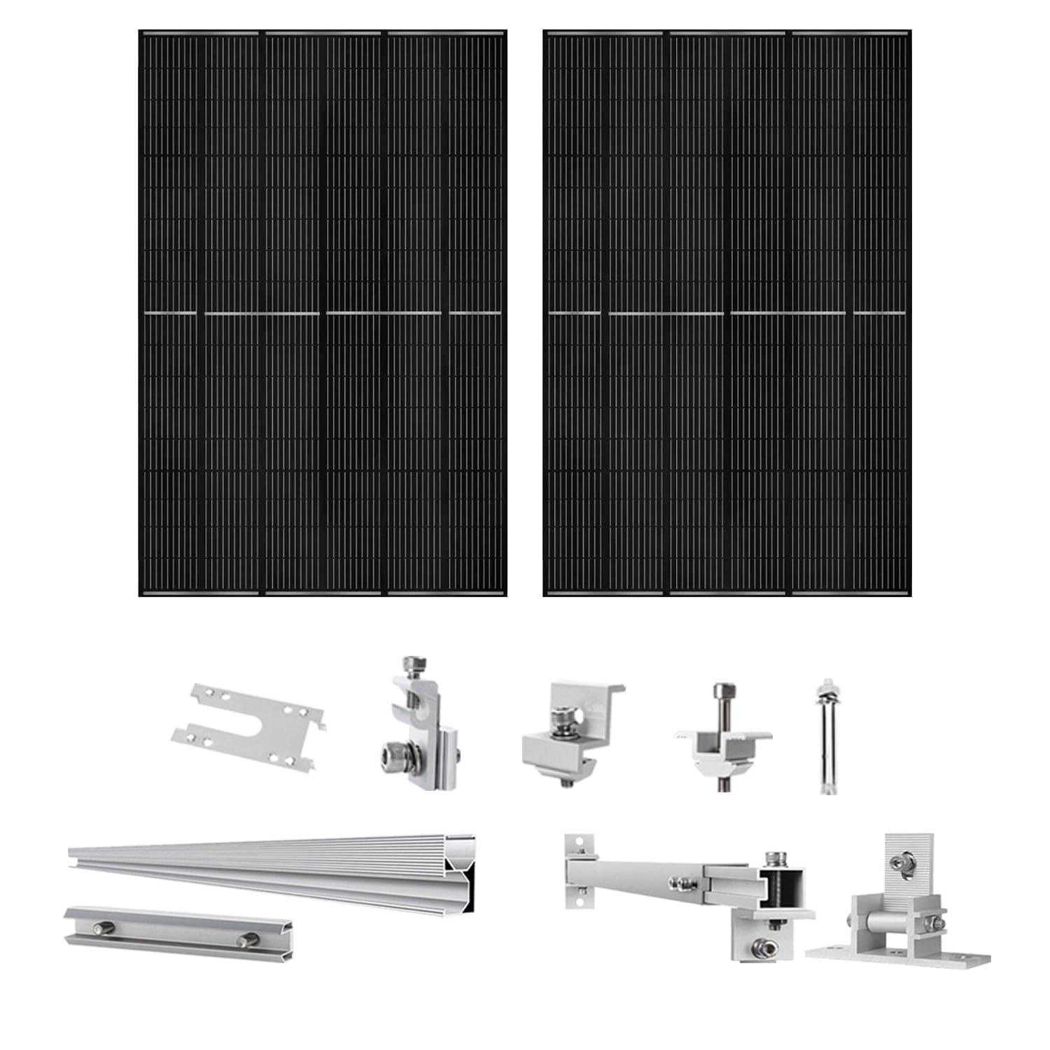 410 Watt Monocrystalline Solar Panel (2 Pack) With Solar Panel Mount Rack Nature's Generator