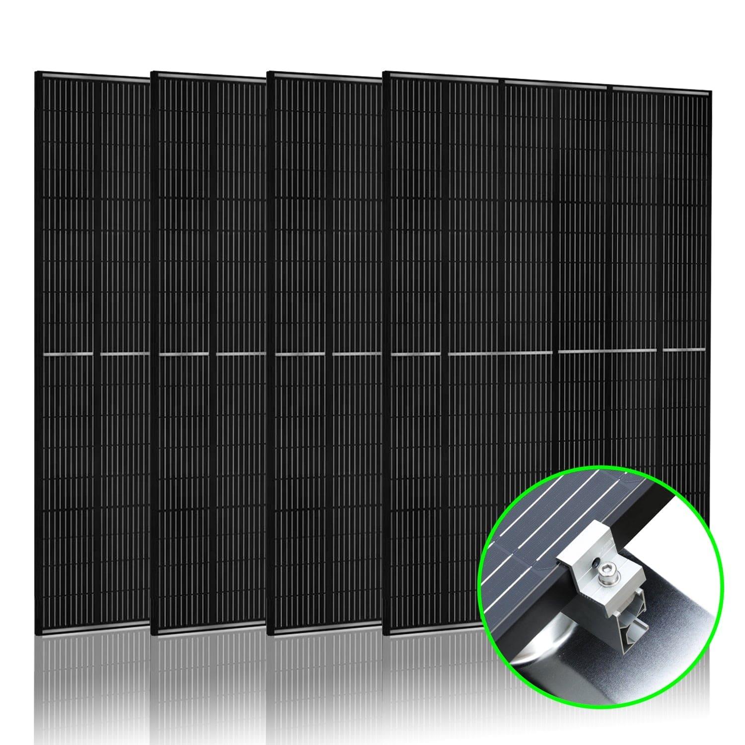 410 Watt Monocrystalline Solar Panel (4 Pack) With Solar Panel Mount Rack Nature's Generator