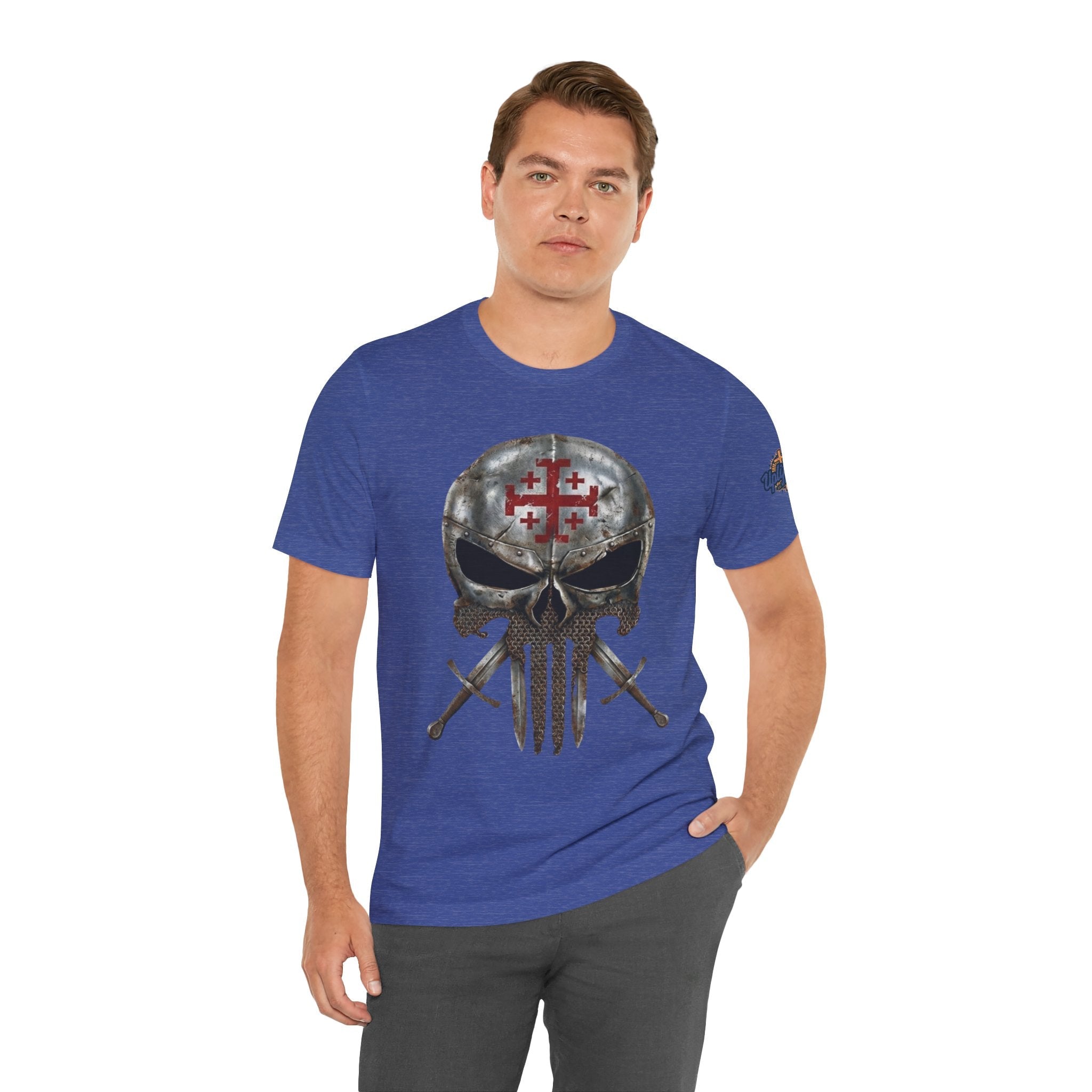 Crusader Knight Christian Skull T-shirt - Warrior Armor of God T-shirt Printify