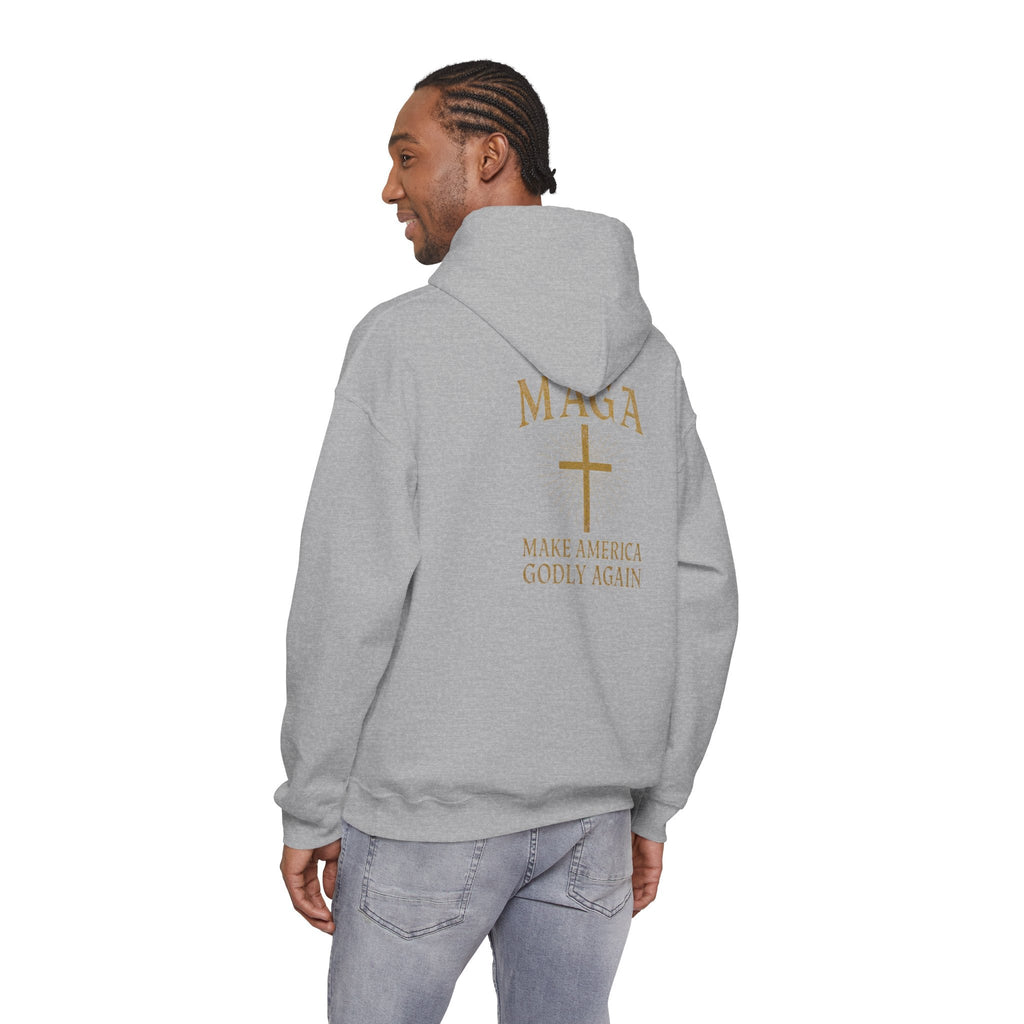 Make America Godly Again Hoodie – MAGA Christian Patriotic Sweatshirt for Biblical Values & Freedom Printify