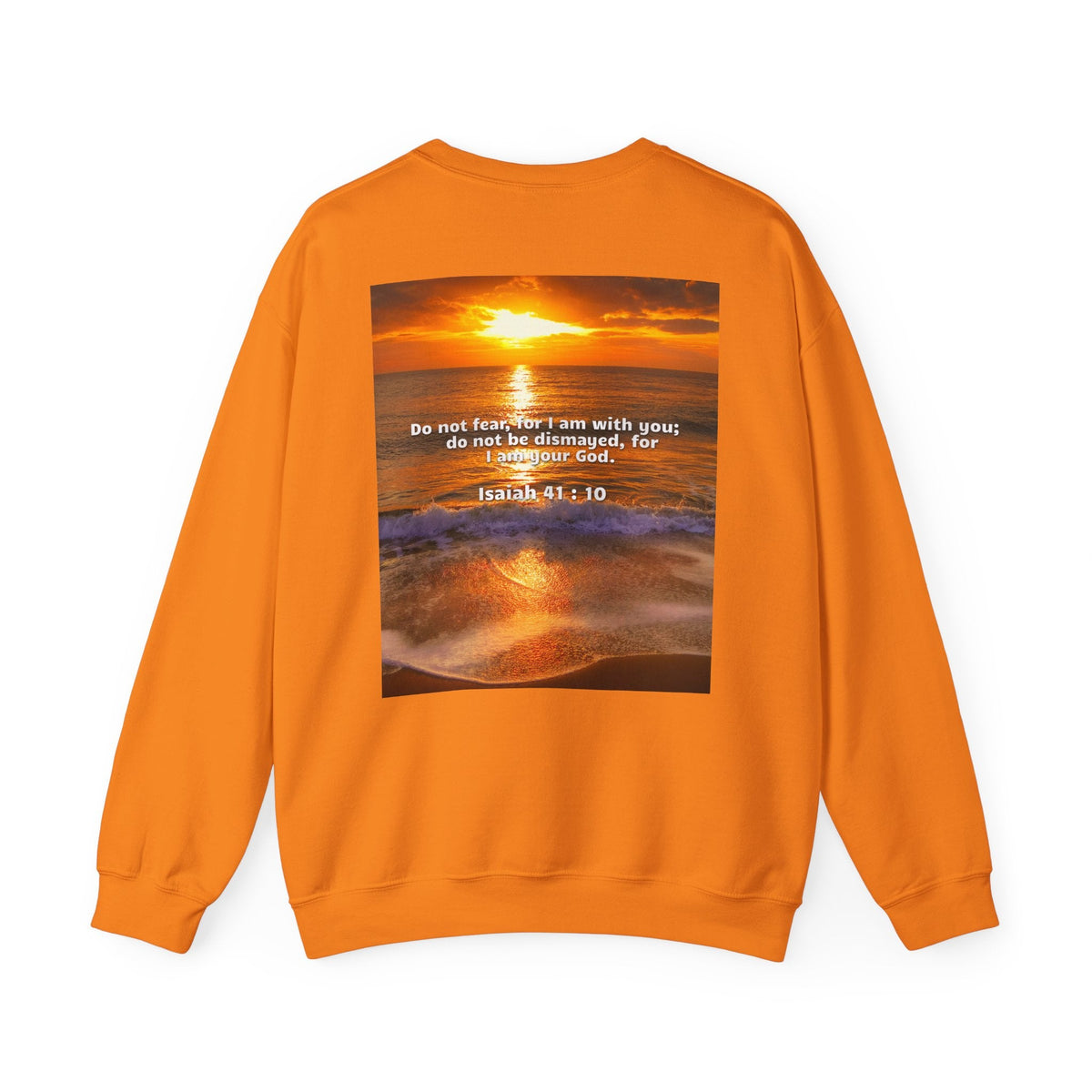 Bible Verse Unisex Heavy Blend™ Crewneck Sweatshirt - Isaiah 41 : 10 Printify