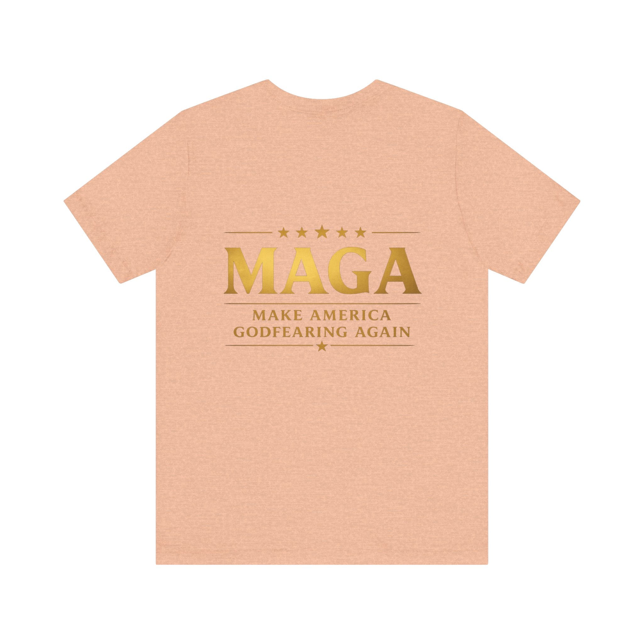 MAGA Gold Letter T-Shirt — "Make America Great Again" Printify