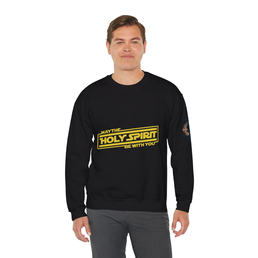 May the Holy Spirit Be With You Sweatshirt - Christian Star Wars Parody Sweatshirt Printify