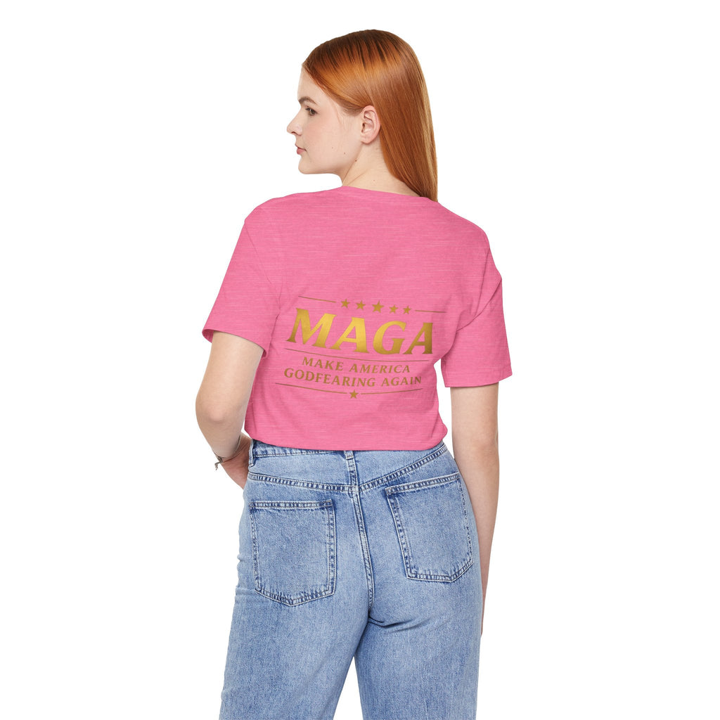 MAGA Gold Letter T-Shirt — "Make America Great Again" Printify