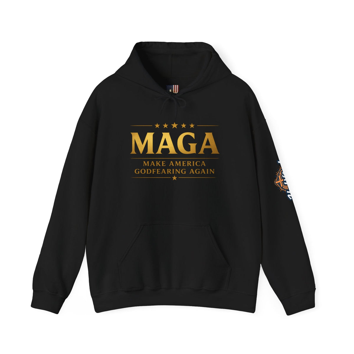 Hoodie - MAGA "Make America Godfearing Again" Political Graphic Hoodie Printify