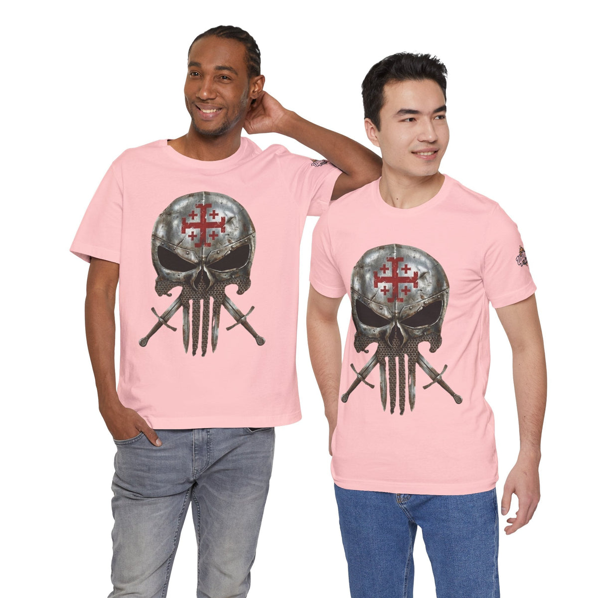 Crusader Knight Christian Skull T-shirt - Warrior Armor of God T-shirt Printify