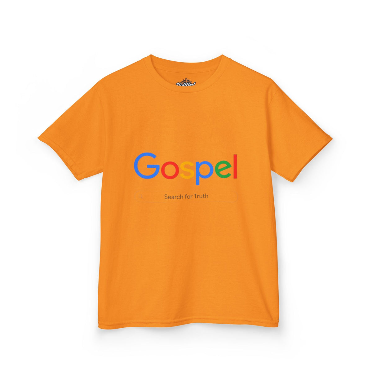 Kids Tee — "Gospel" Colorful Search-Style Logo Printify