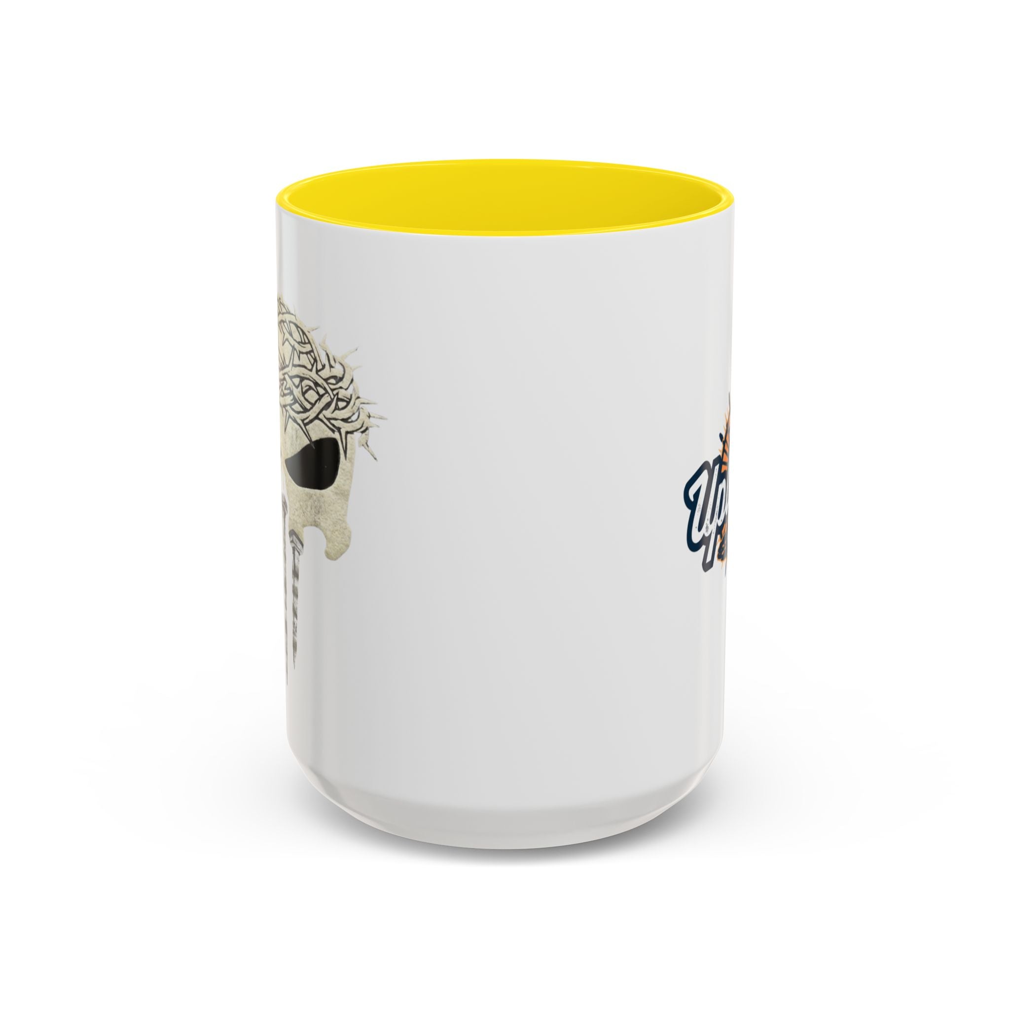 Christian Skull Coffee Mug — Crown of Thorns “Warrior Faith” (11/15 oz) Printify