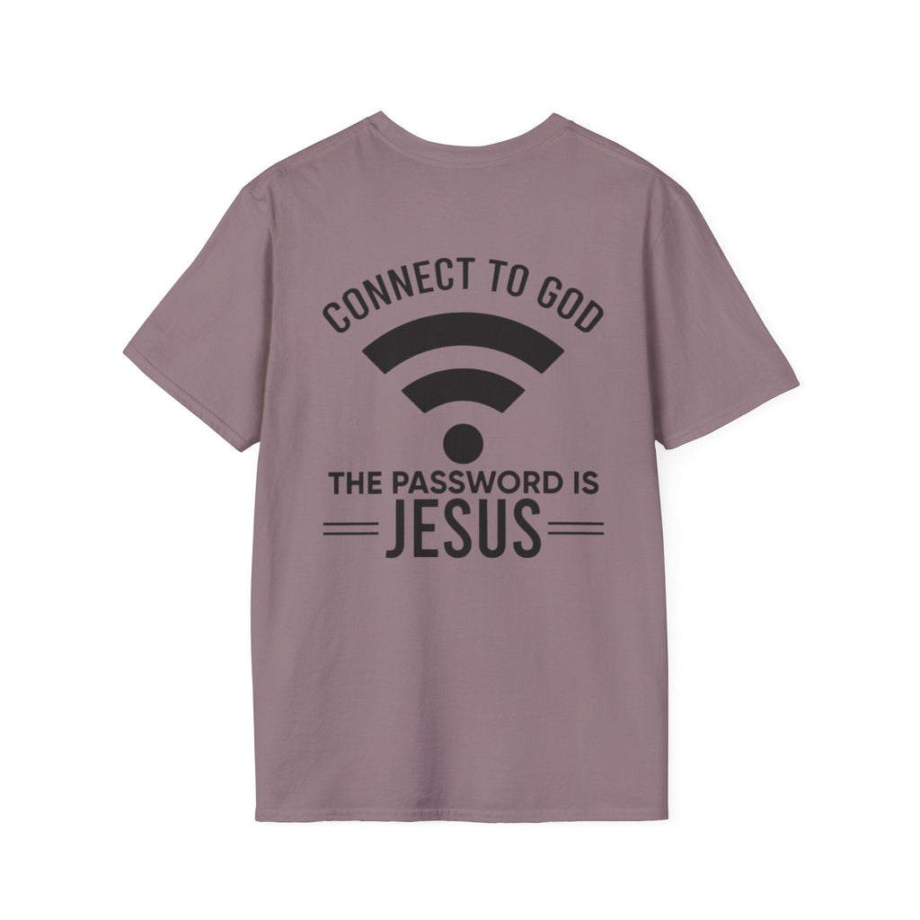 Connect to God T-shirt - WIFI Password is Jesus - Funny Christian Faith T-shirt Printify