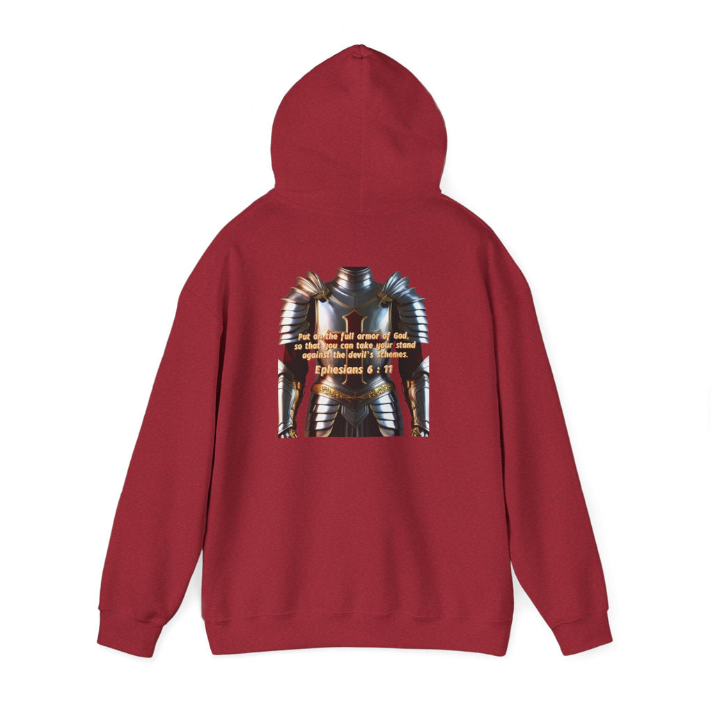 Religious Graphic Armor Of God Design - Unisex Heavy Blend™ Hooded Sweatshirt Printify