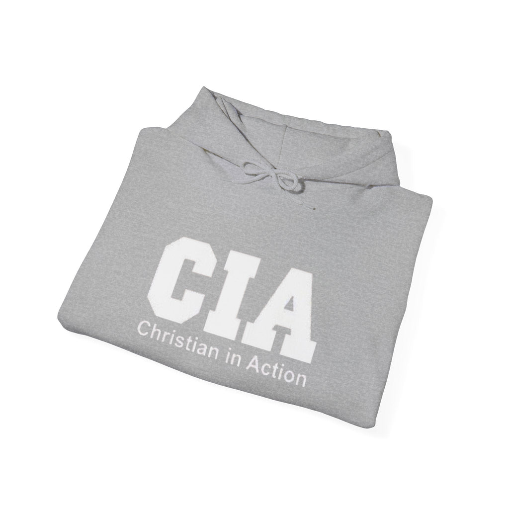 CIA Christian in Action Hoodie - Funny Faith Parody Hoodie - Mission Ready Apparel Printify