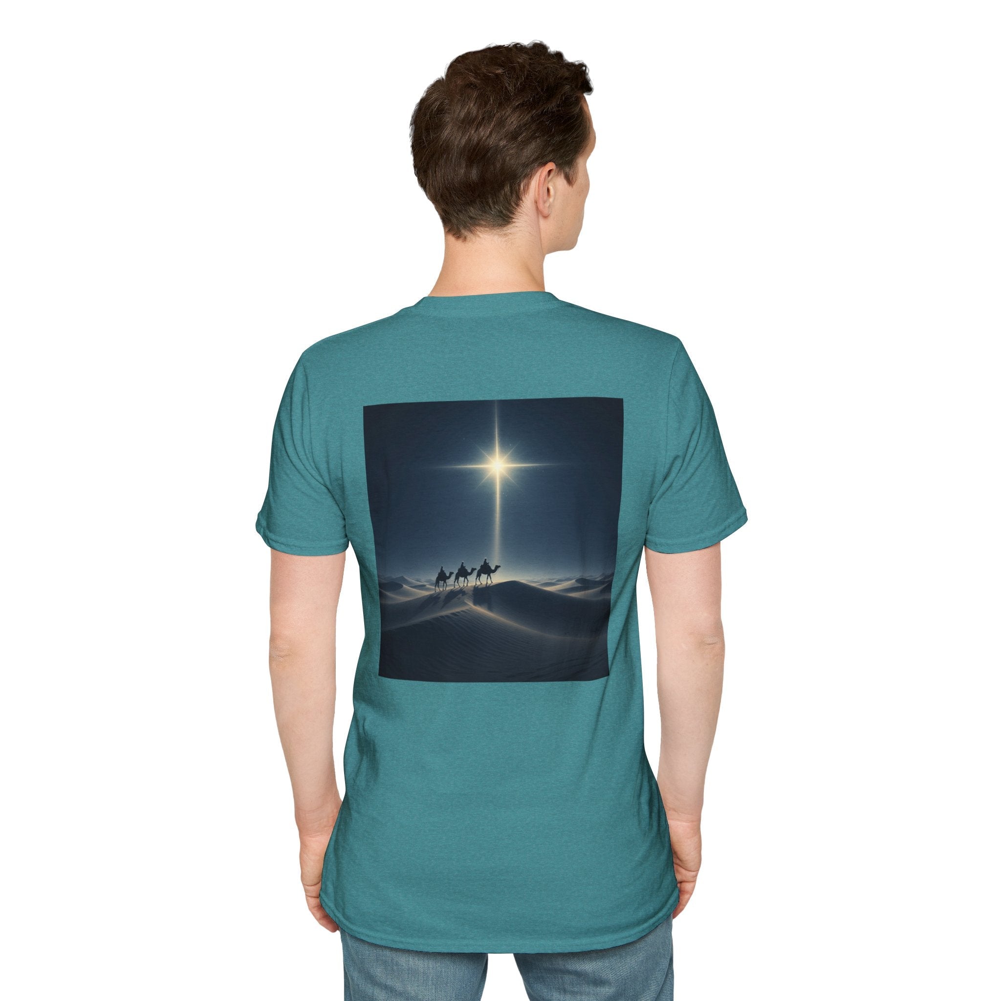 3 Wise Men T-shirt – Magi Camels Nativity Journey Christian Christmas T-shirt for Epiphany Faith & Holy Night Printify