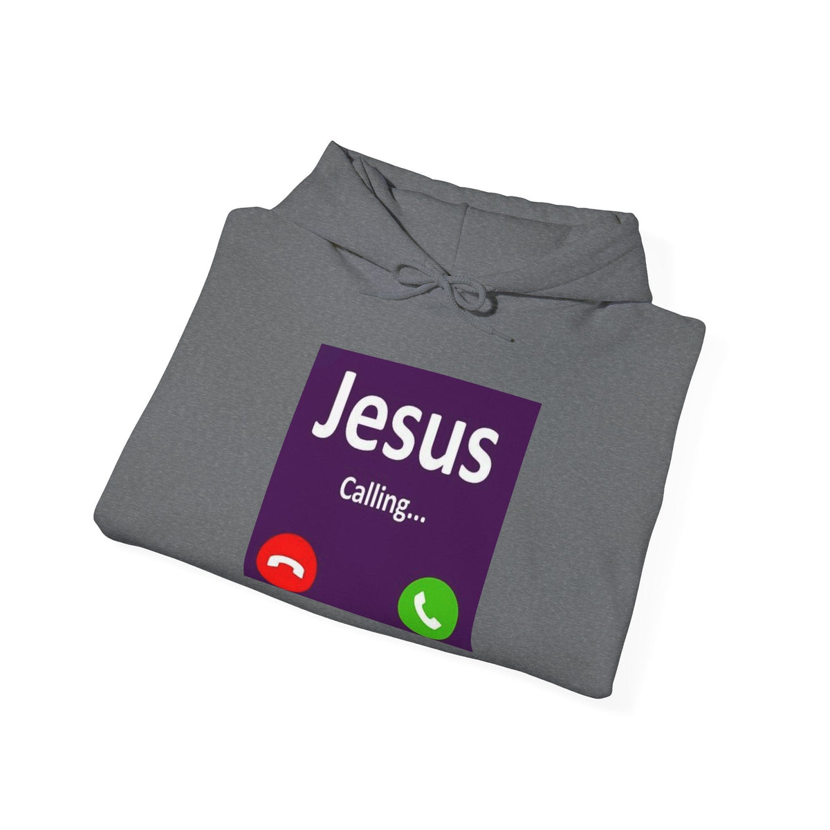 Jesus Calling Hoodie – Funny Cell Phone Screen Christian Sweatshirt for Divine Connection & Faith Humor Printify