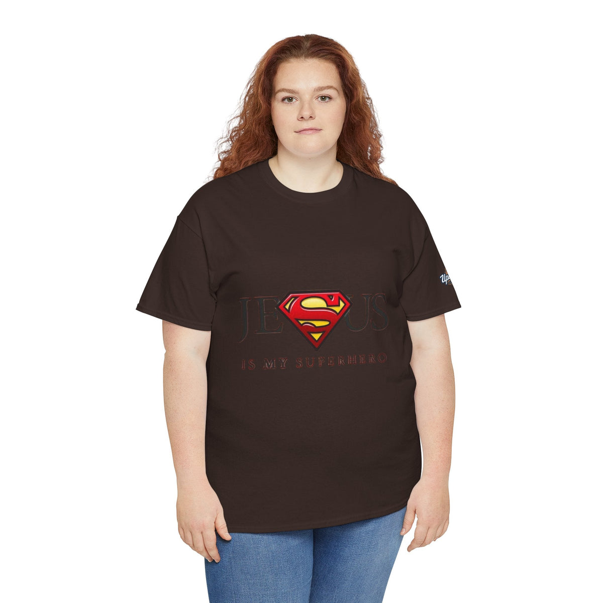 Jesus Is My Superhero T-Shirt — Faith-Based Superman-Inspired Tee Printify