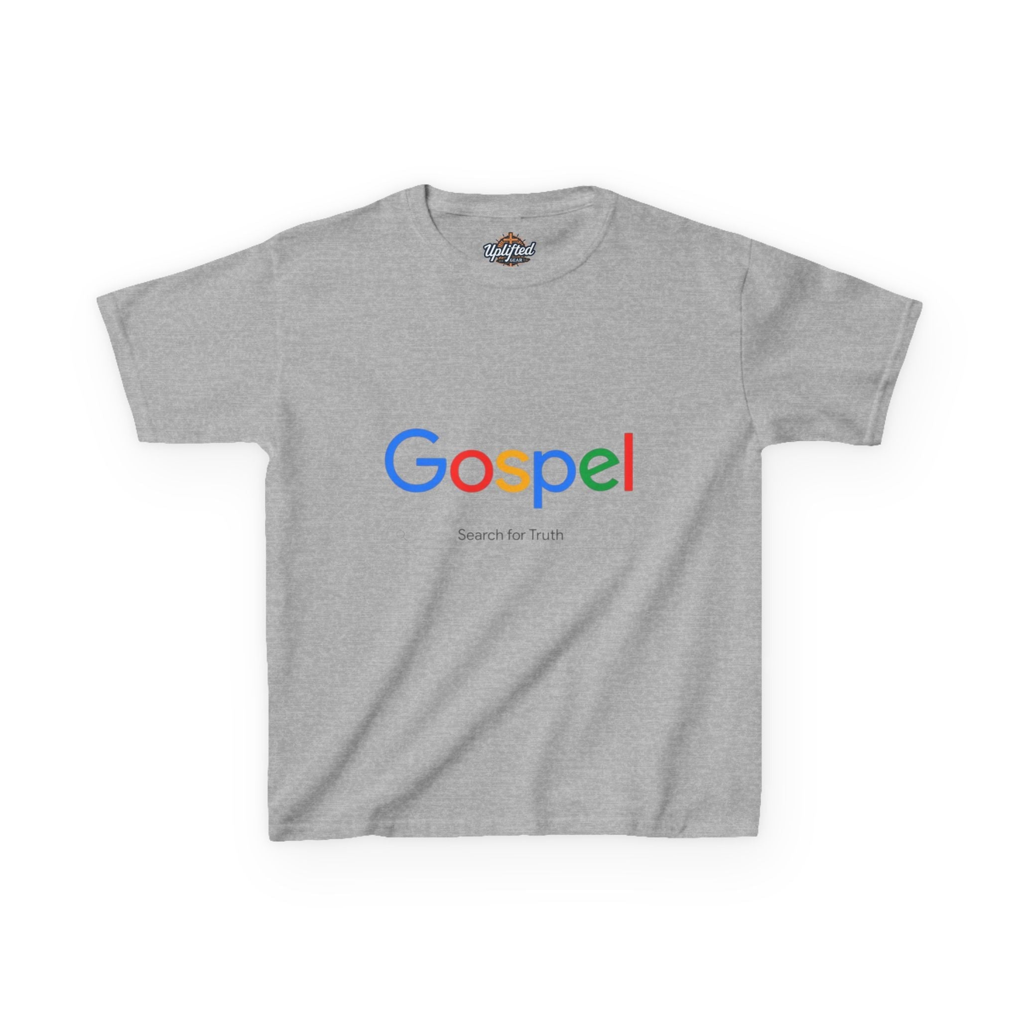 Kids Tee — "Gospel" Colorful Search-Style Logo Printify