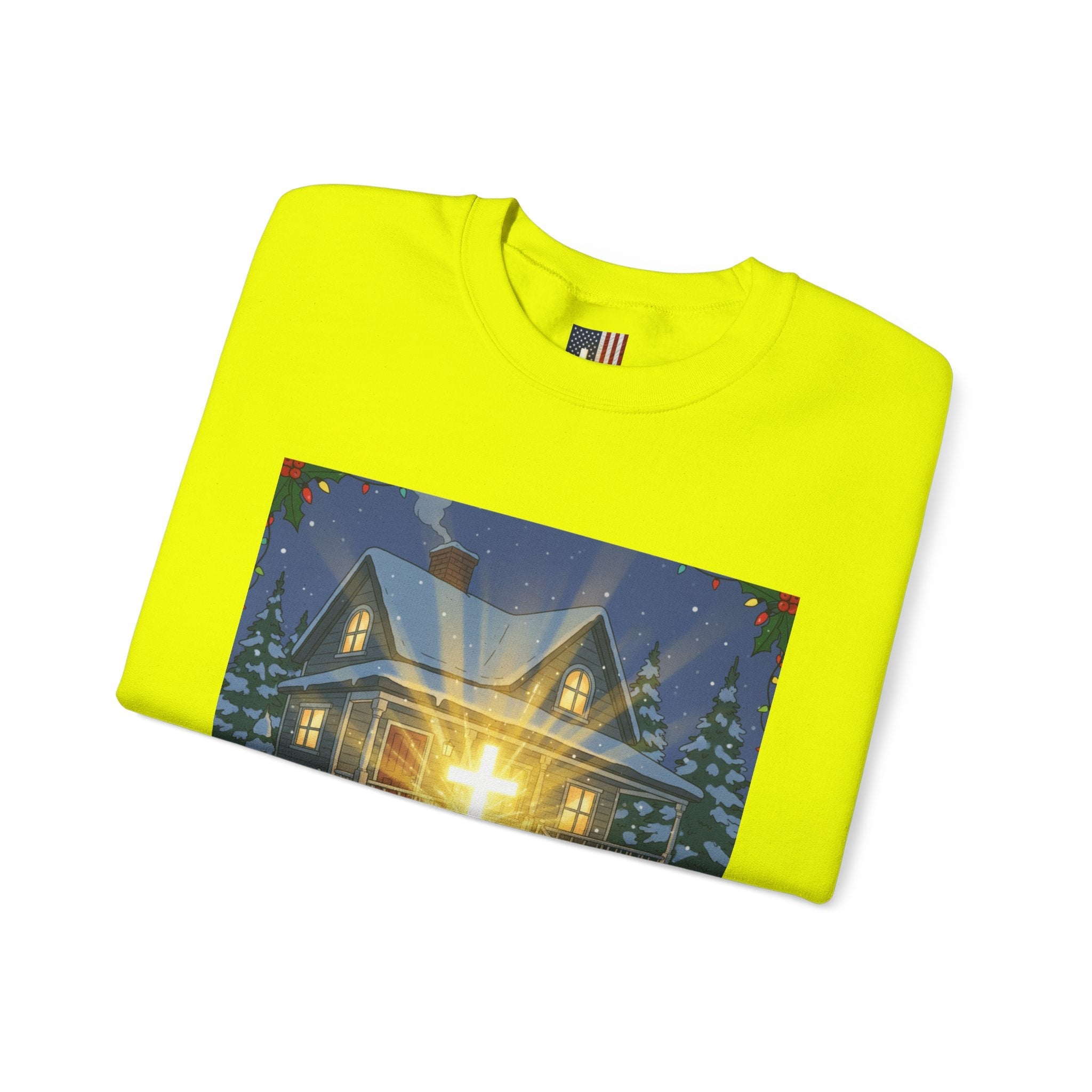 A Major Award This Christmas Sweatshirt – Fragile Leg Lamp Parody Cross Unboxing Christian Sweatshirt for Hilarious Faith & Holiday Glow Printify