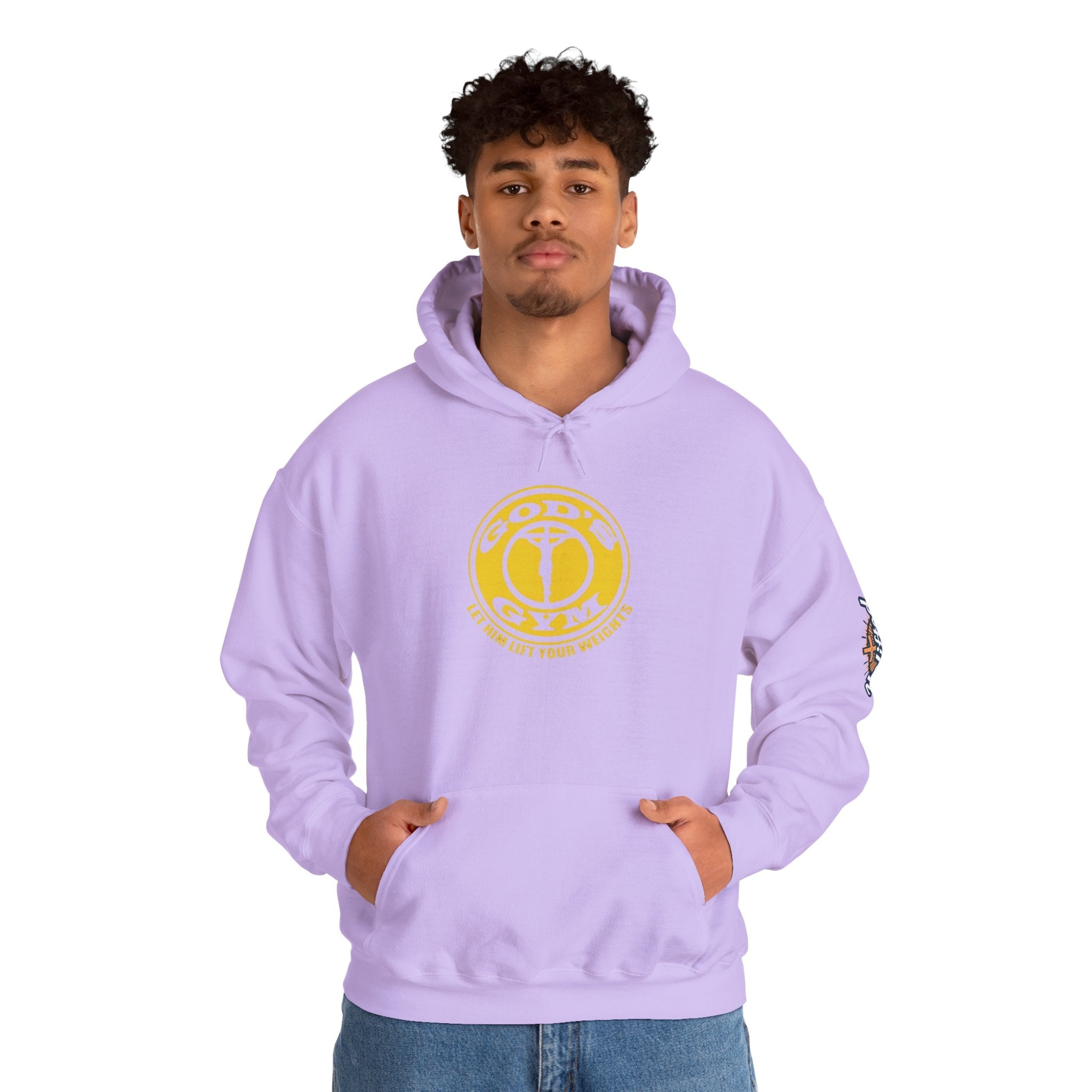 God's Gym Hoodie — "Let Him Lift Your Weights" Christian Fitness Hoodie Printify