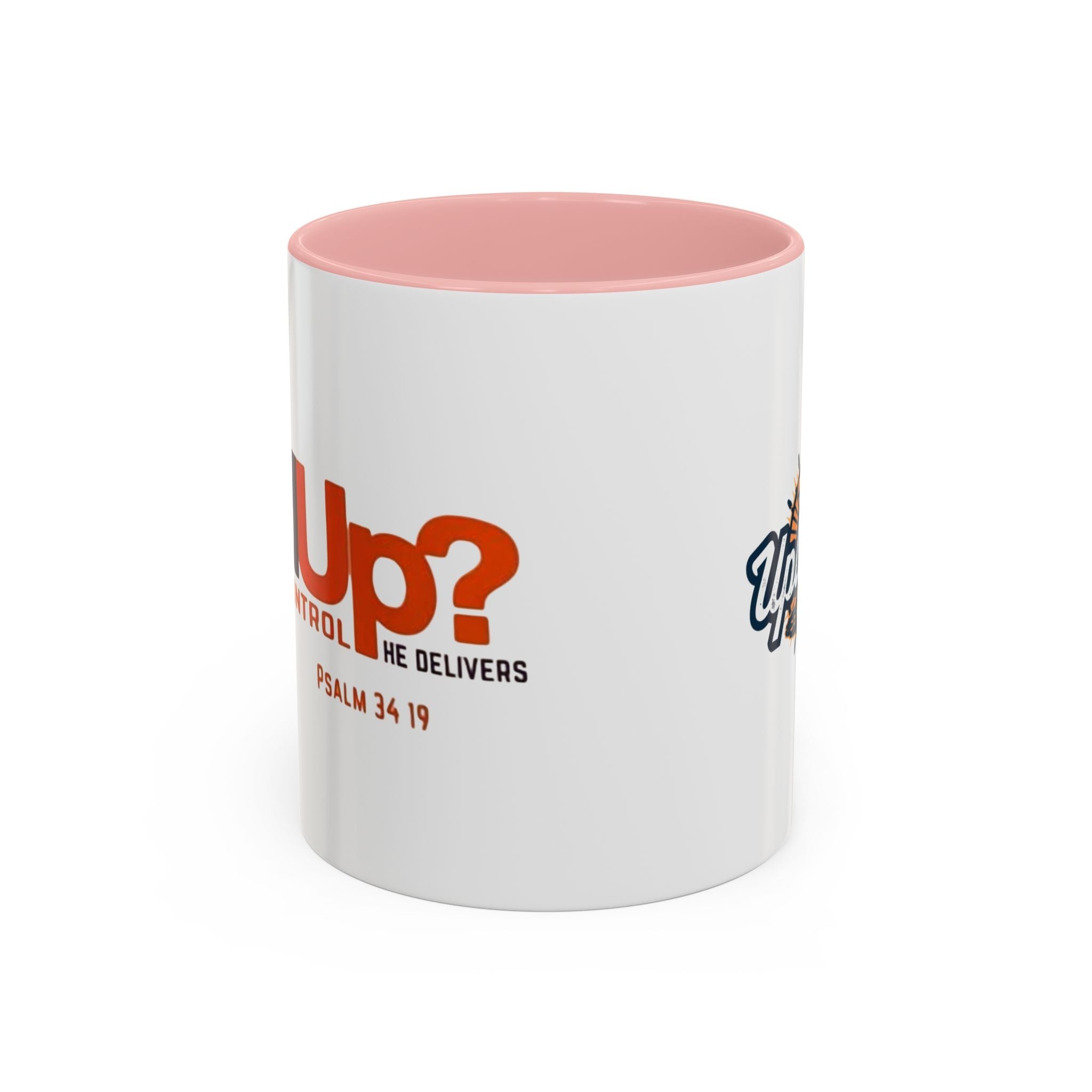 Funny Christian Coffee Mug — “Give God Control, HE Delivers” Accent Mug (11/15oz) Printify