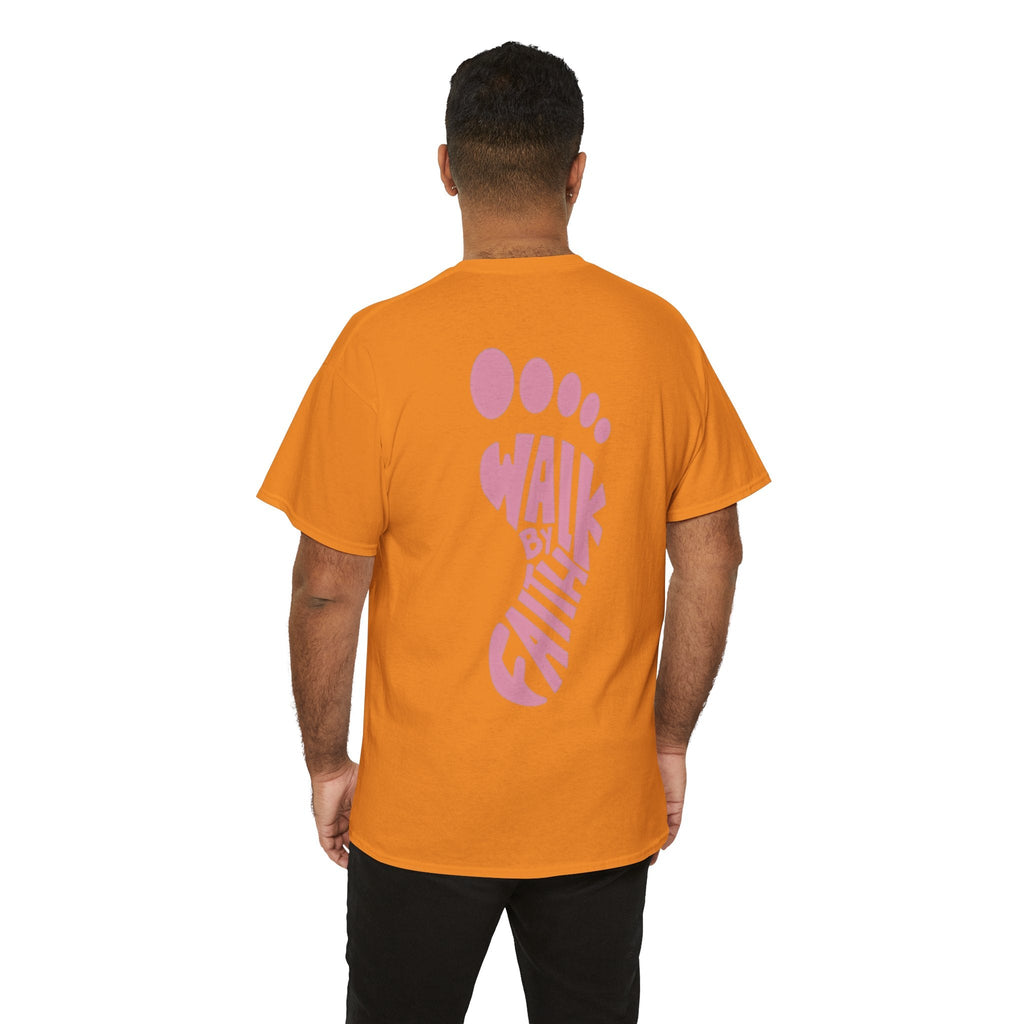 Walk By Faith Footprint T-Shirt Printify
