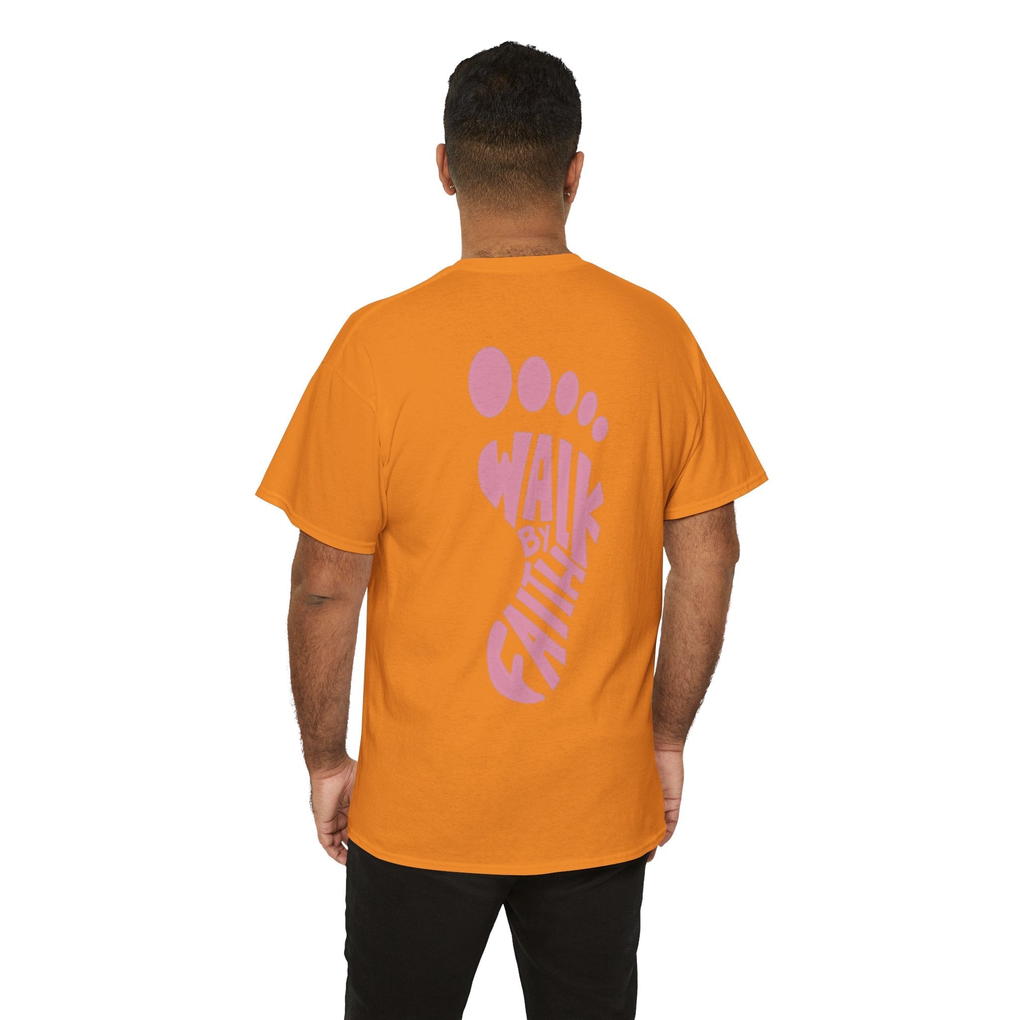 Walk By Faith Footprint T-Shirt Printify