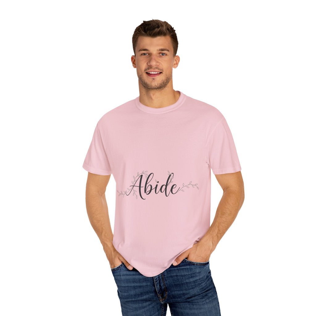Abide in the Lord T-Shirt – Vine Design Christian Tee for Faithful Hearts Printify