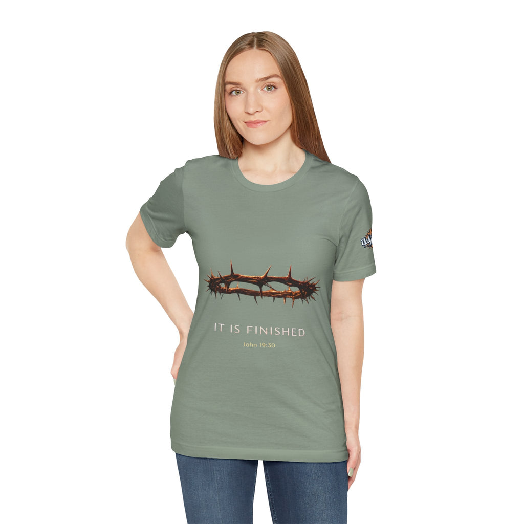 It Is Finished Crown of Thorns Tee — Christian John 19:30 Faith Shirt Printify