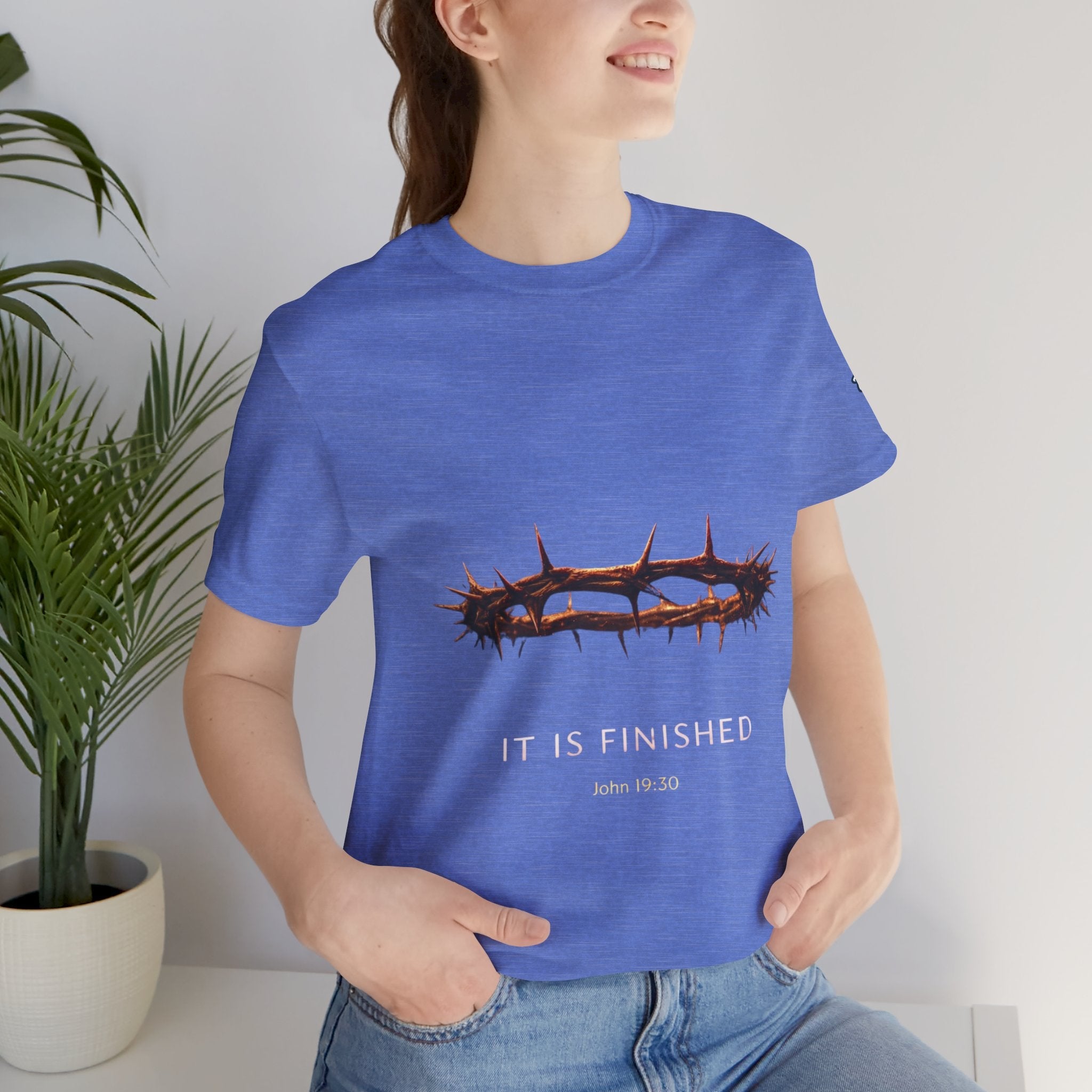 It Is Finished Crown of Thorns Tee — Christian John 19:30 Faith Shirt Printify