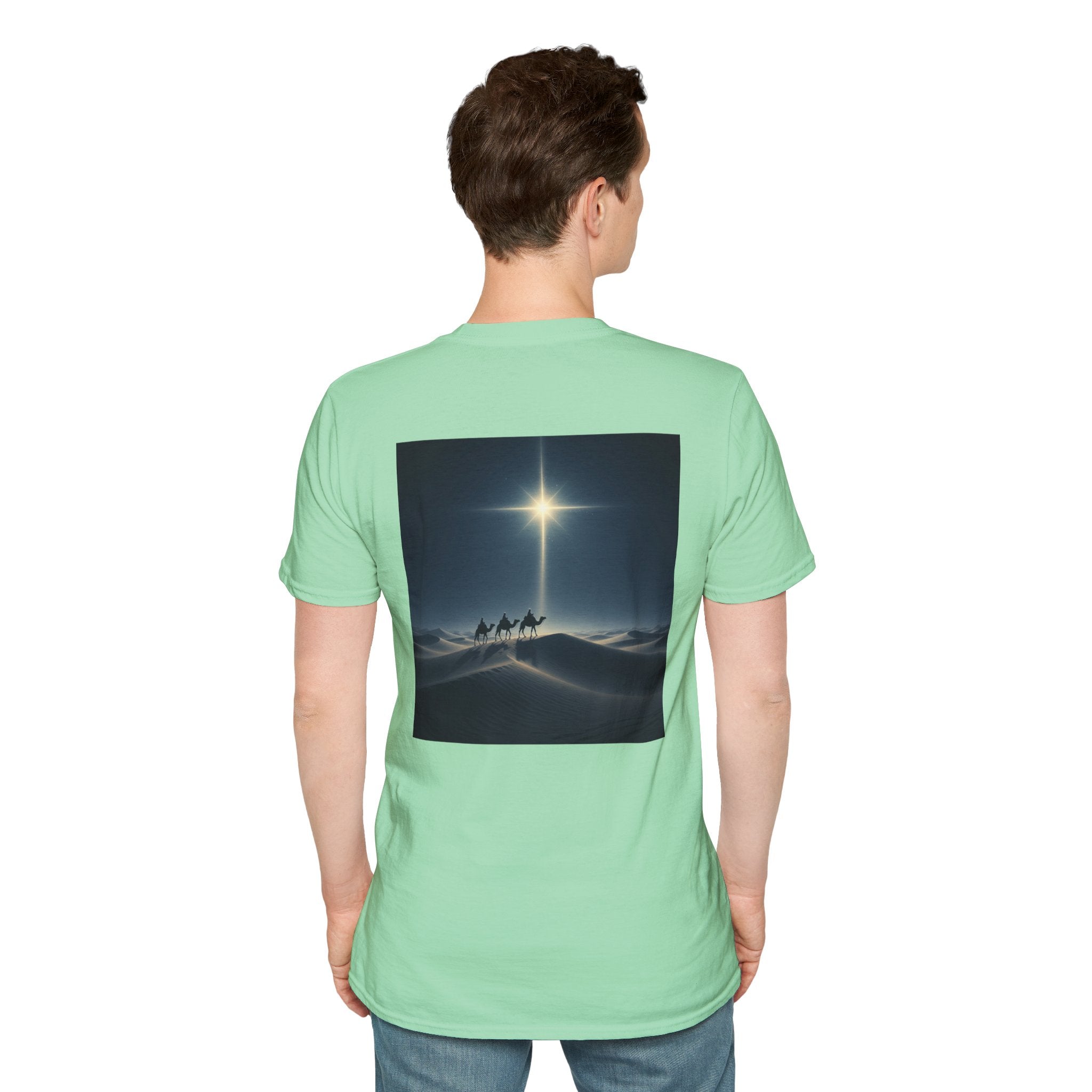 3 Wise Men T-shirt – Magi Camels Nativity Journey Christian Christmas T-shirt for Epiphany Faith & Holy Night Printify
