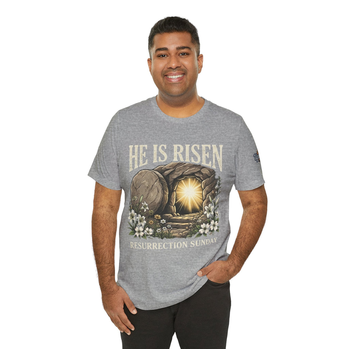 He Is Risen T-Shirt — Jesus Christ Resurrection Easter Tee Printify