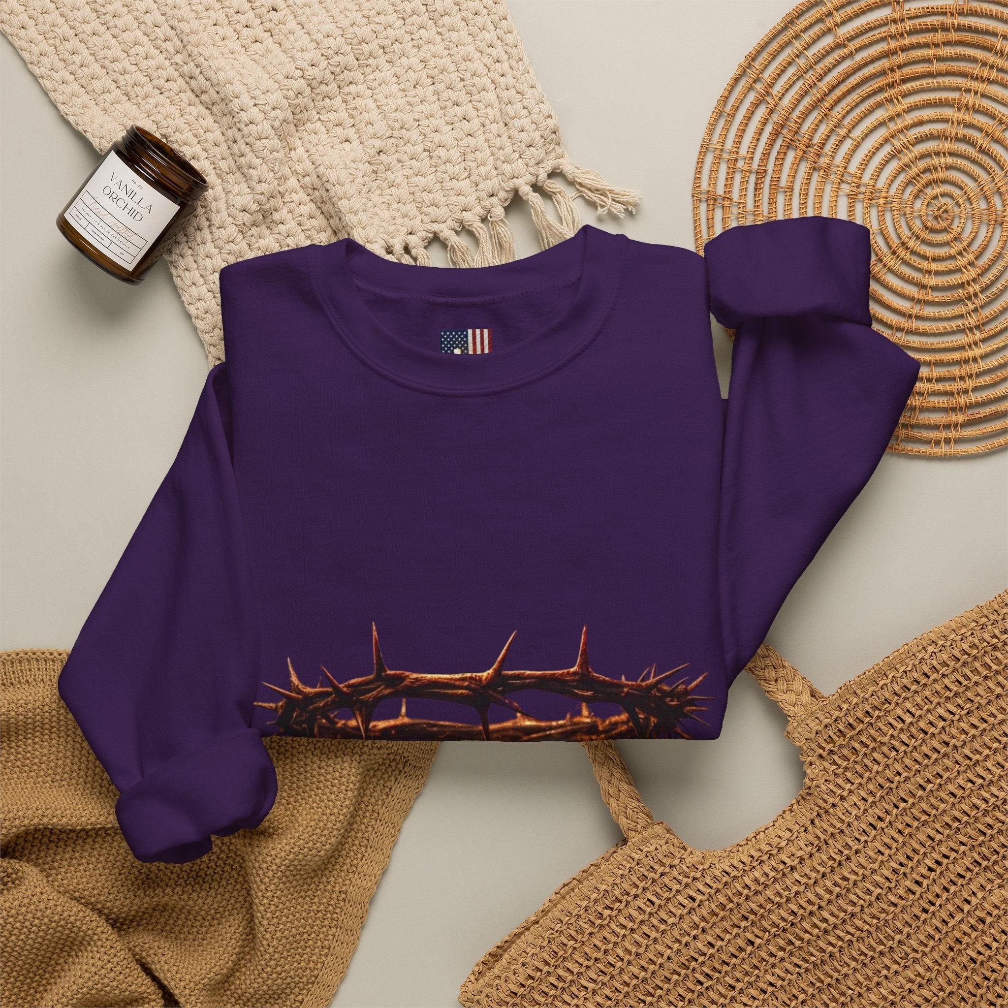 It Is Finished Crown of Thorns Sweatshirt — Christian John 19:30 Faith Sweatshirt Printify