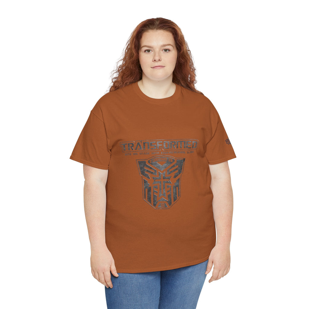 Transformer Logo Christian T-shirt | 2 Corinthians 3:18 Bible Verse T-shirt Printify