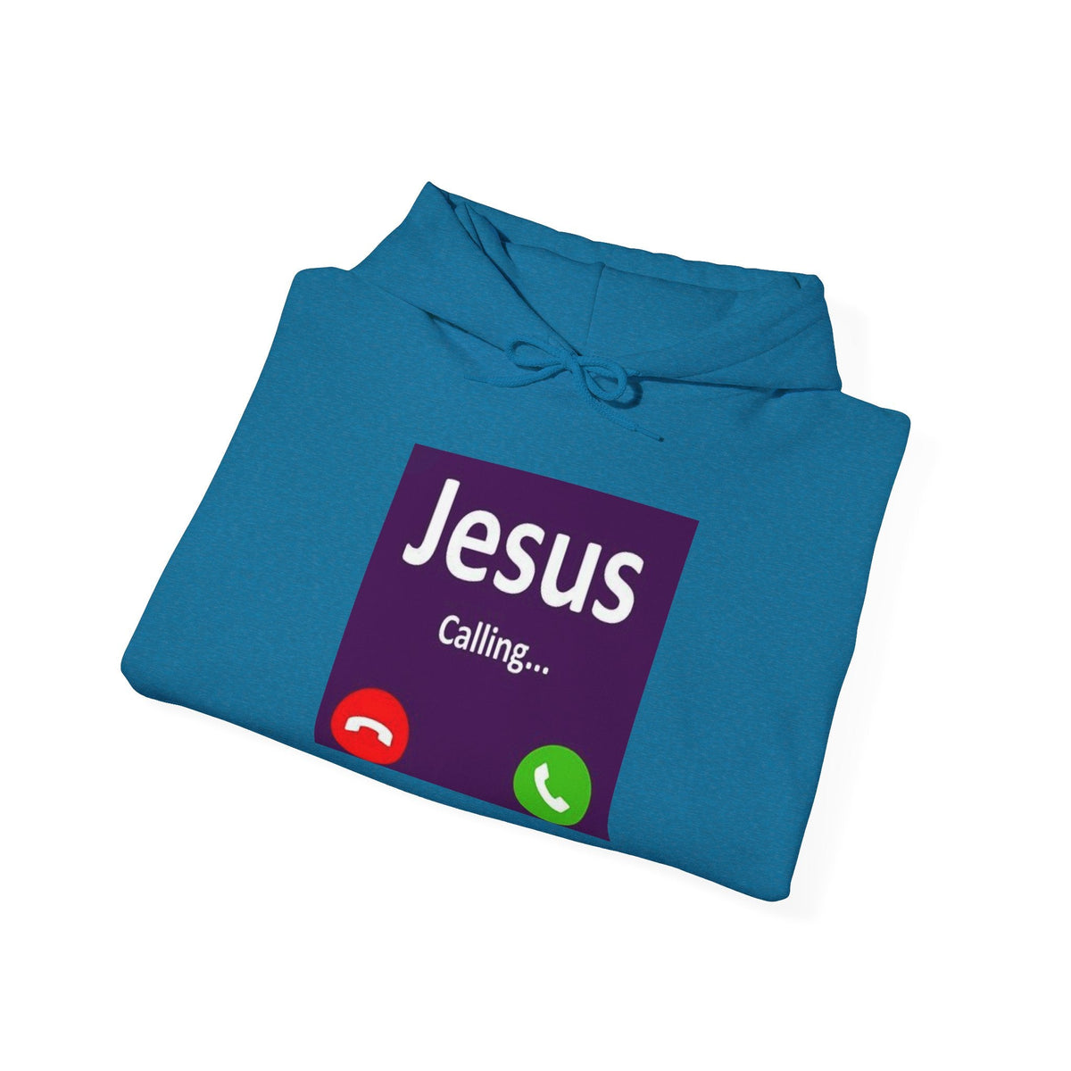 Jesus Calling Hoodie – Funny Cell Phone Screen Christian Sweatshirt for Divine Connection & Faith Humor Printify
