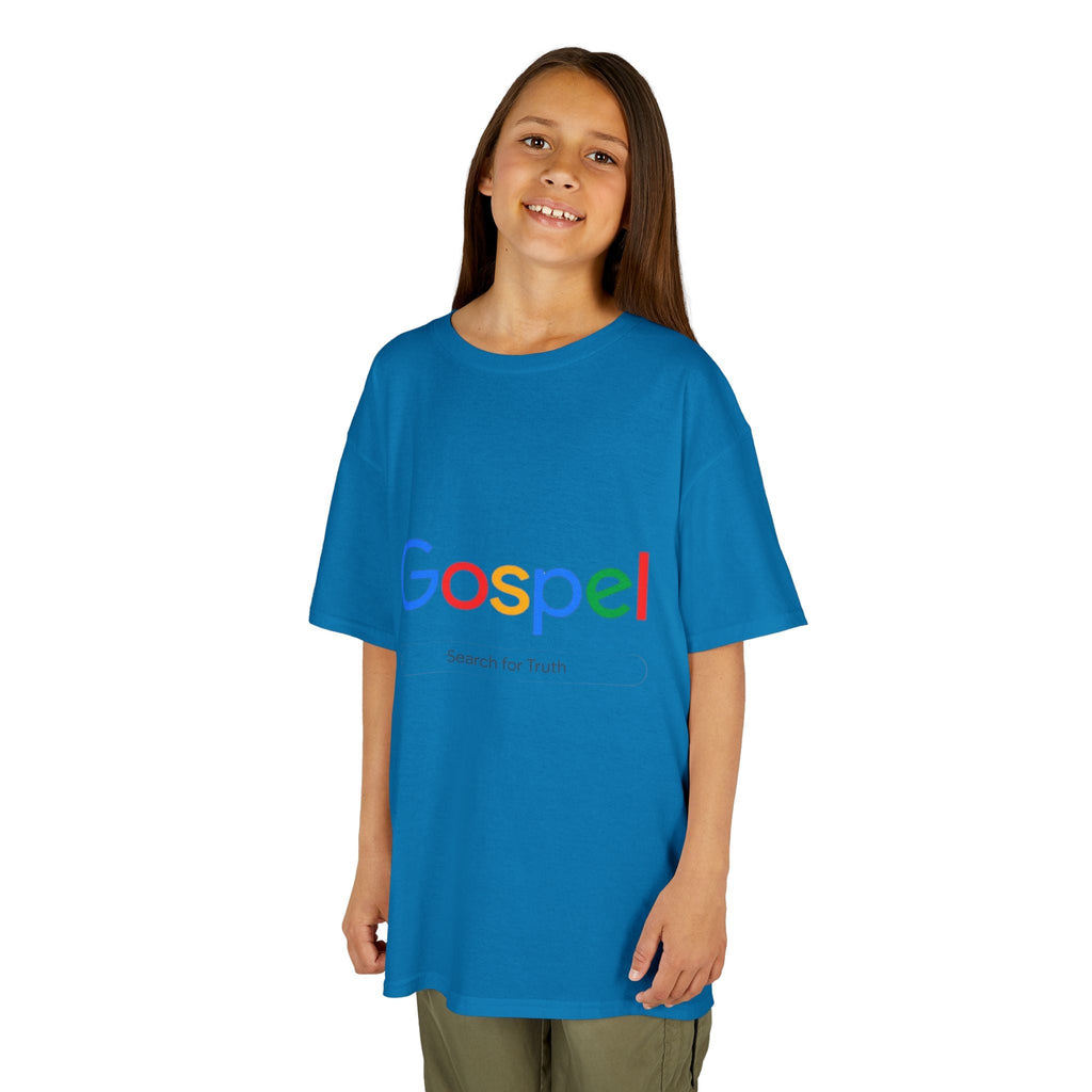 Kids Tee — "Gospel" Colorful Search-Style Logo Printify