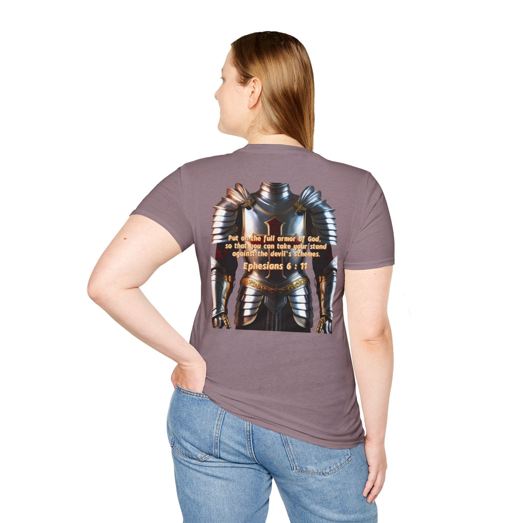 Religious Graphic Armor Of God Design - Unisex Softstyle T-Shirt Printify