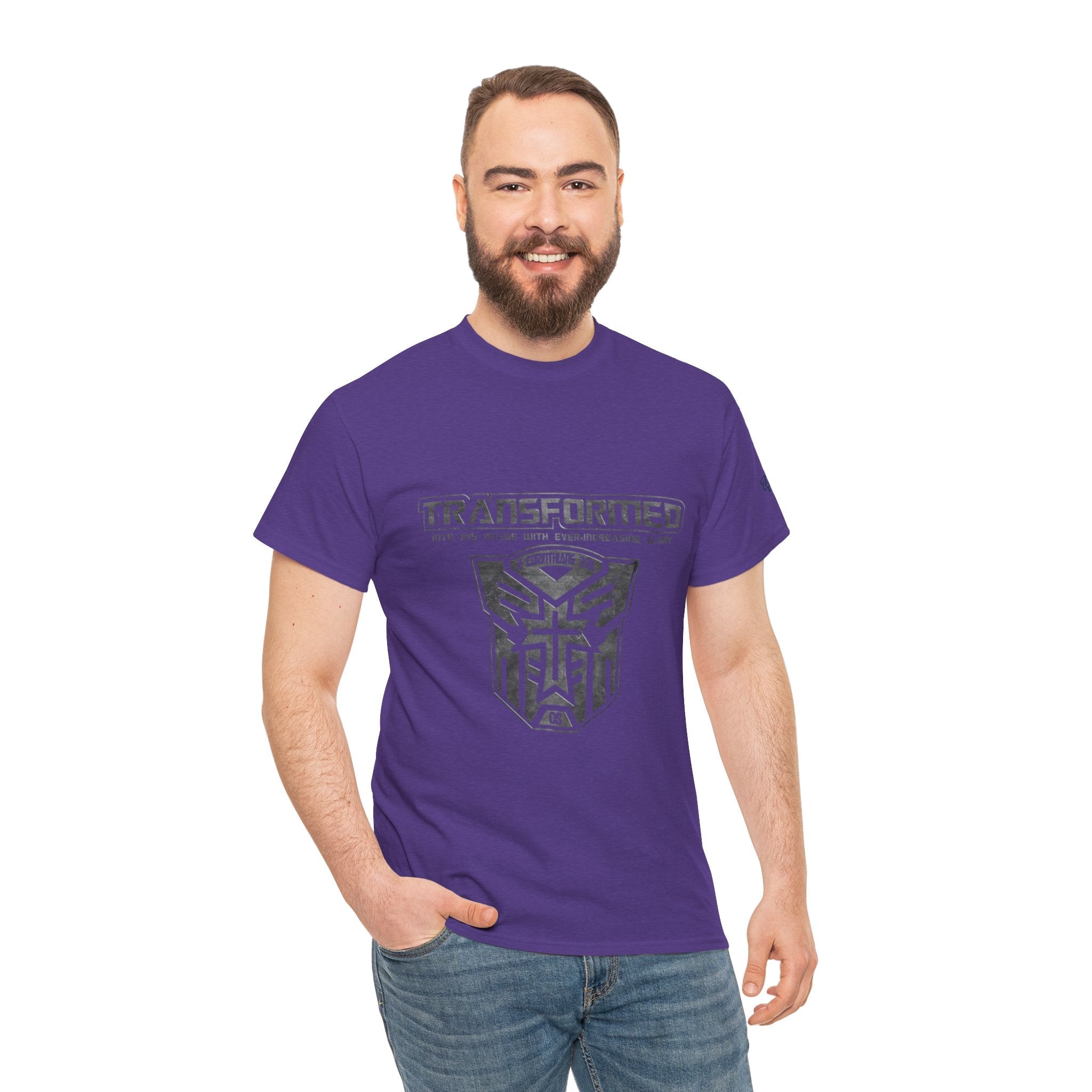 Transformer Logo Christian T-shirt | 2 Corinthians 3:18 Bible Verse T-shirt Printify