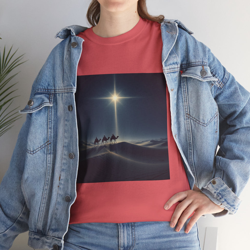 3 Wise Men T-shirt – Magi Camels Nativity Journey Christian Christmas T-shirt for Epiphany Faith & Holy Night Printify