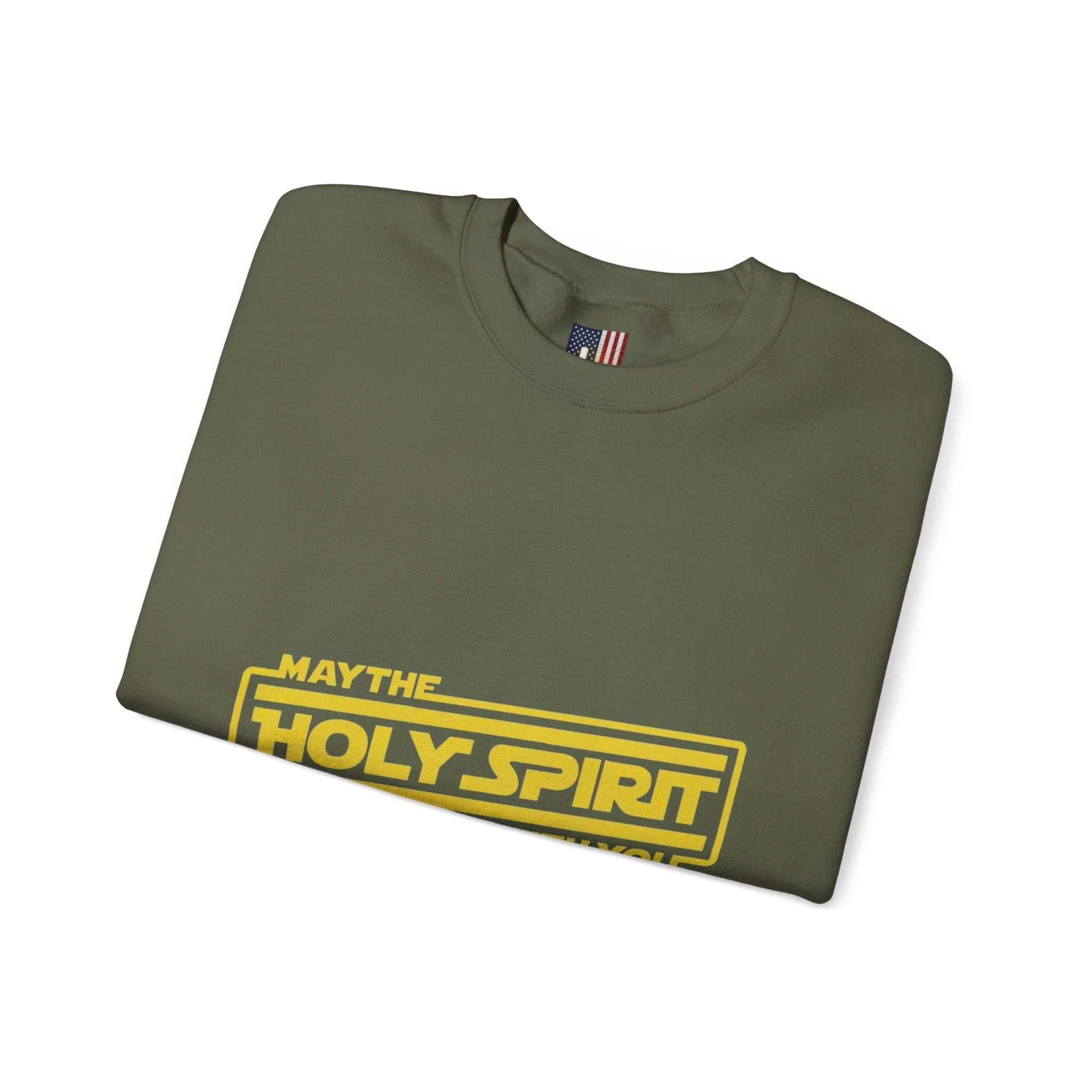 May the Holy Spirit Be With You Sweatshirt - Christian Star Wars Parody Sweatshirt Printify