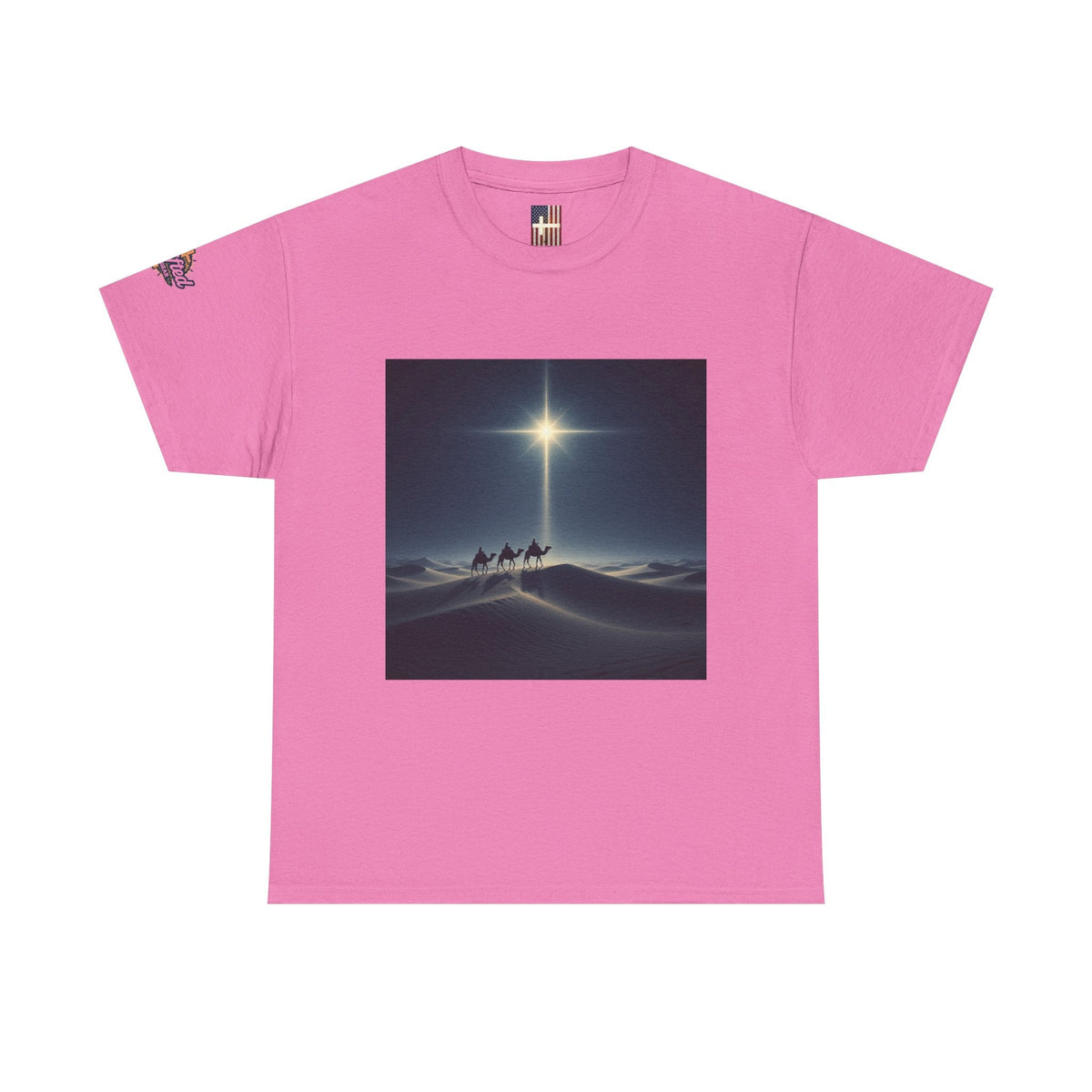 3 Wise Men T-shirt – Magi Camels Nativity Journey Christian Christmas T-shirt for Epiphany Faith & Holy Night Printify