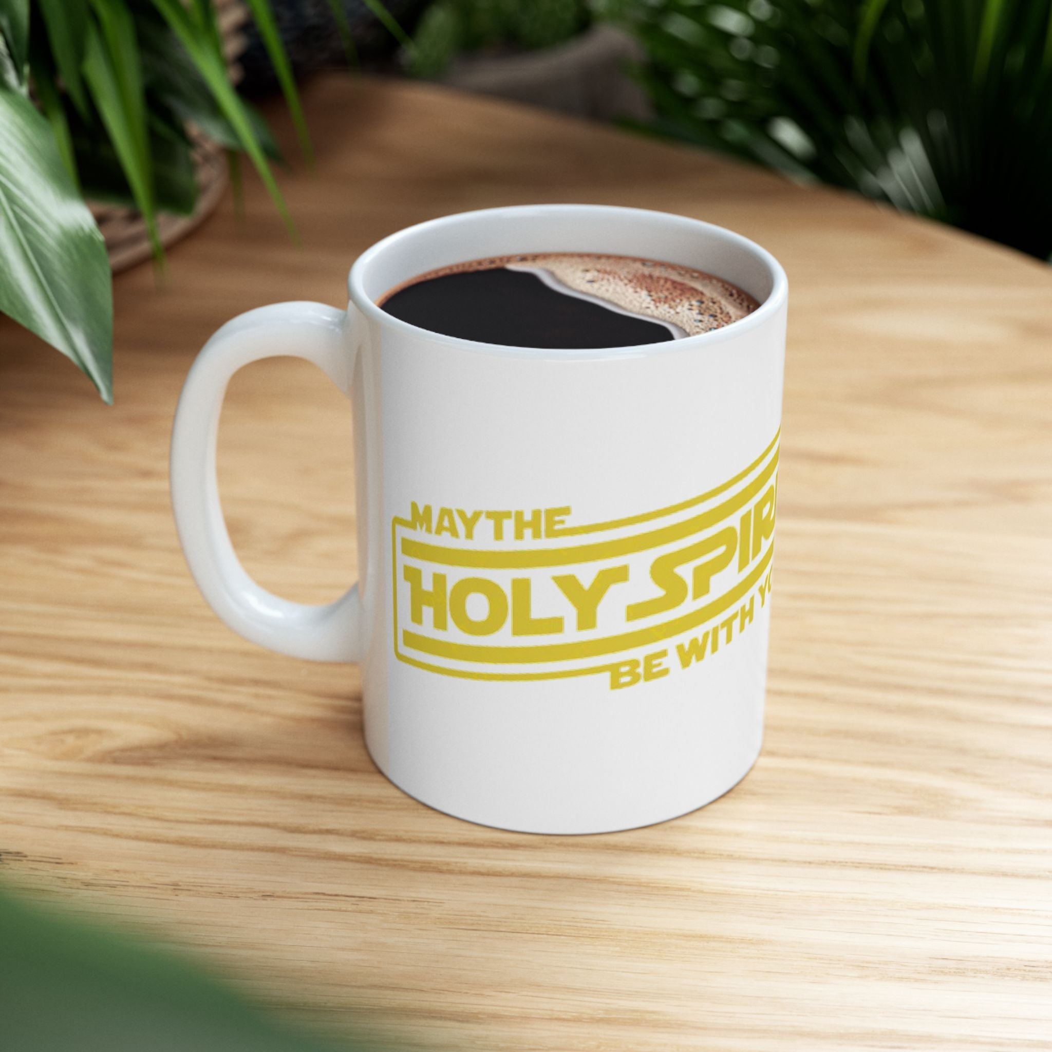 May the Holy Spirit Be With You Coffee Mug — Christian Star Wars Parody (11/15 oz) Printify