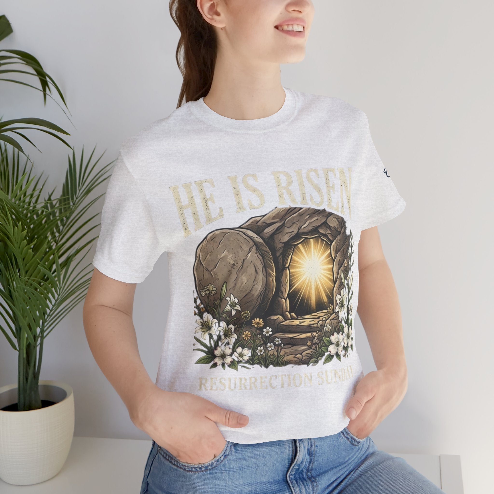 He Is Risen T-Shirt — Jesus Christ Resurrection Easter Tee Printify