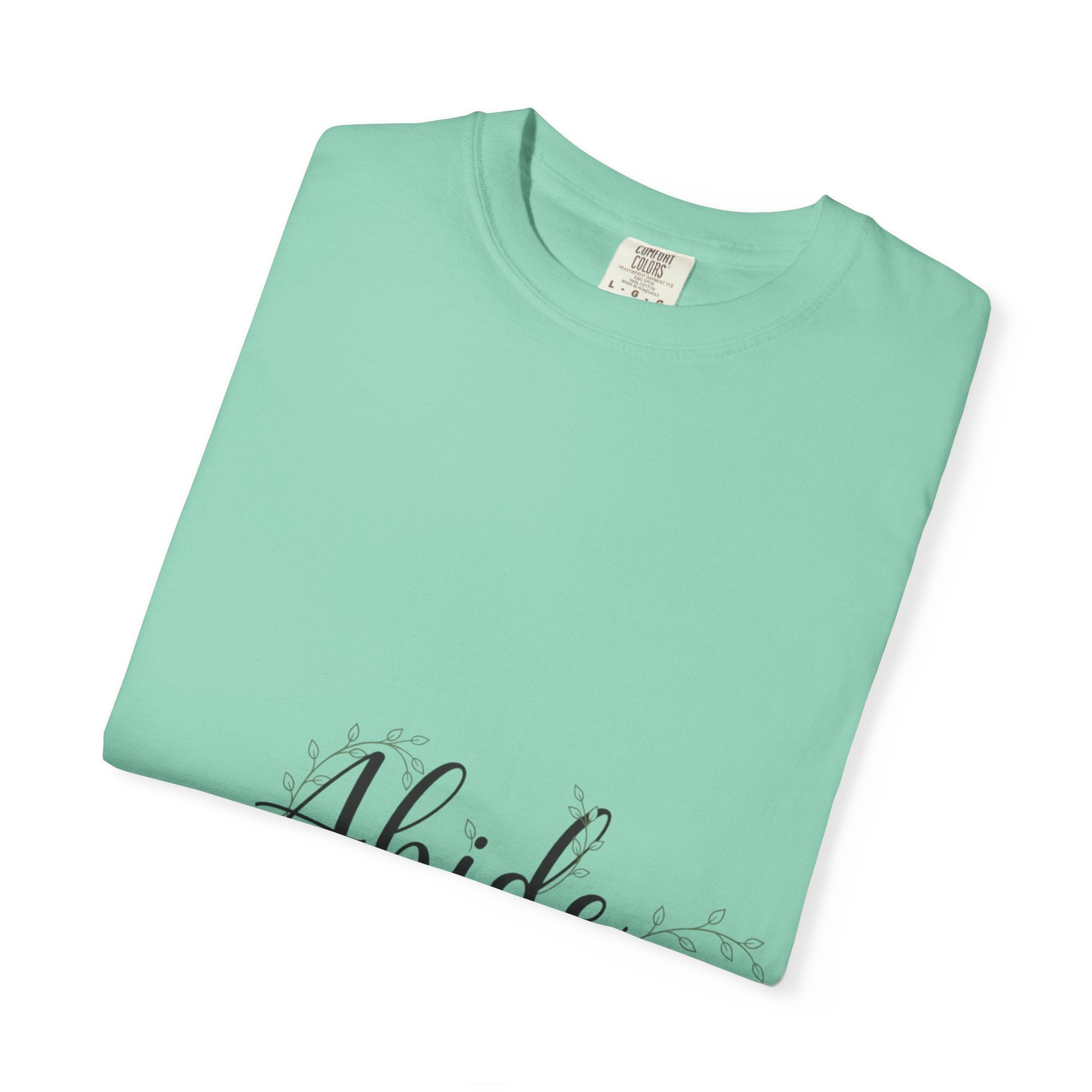 Abide in the Lord T-Shirt – Vine Design Christian Tee for Faithful Hearts Printify