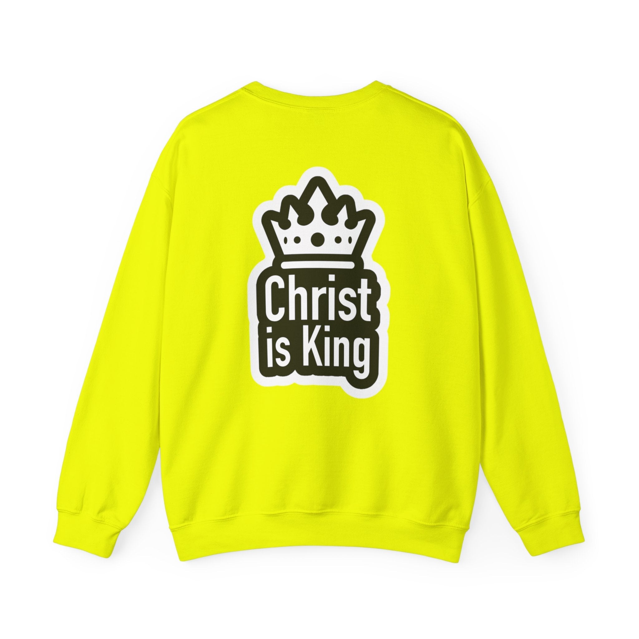 Christ is King Sweatshirt – Bold Crown & Cross Christian Hoodie for Unshakable Faith Printify