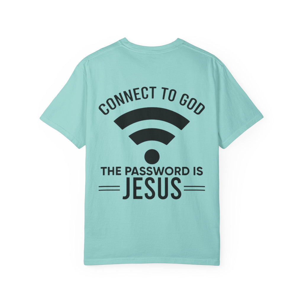 Connect to God T-shirt - WIFI Password is Jesus - Funny Christian Faith T-shirt Printify