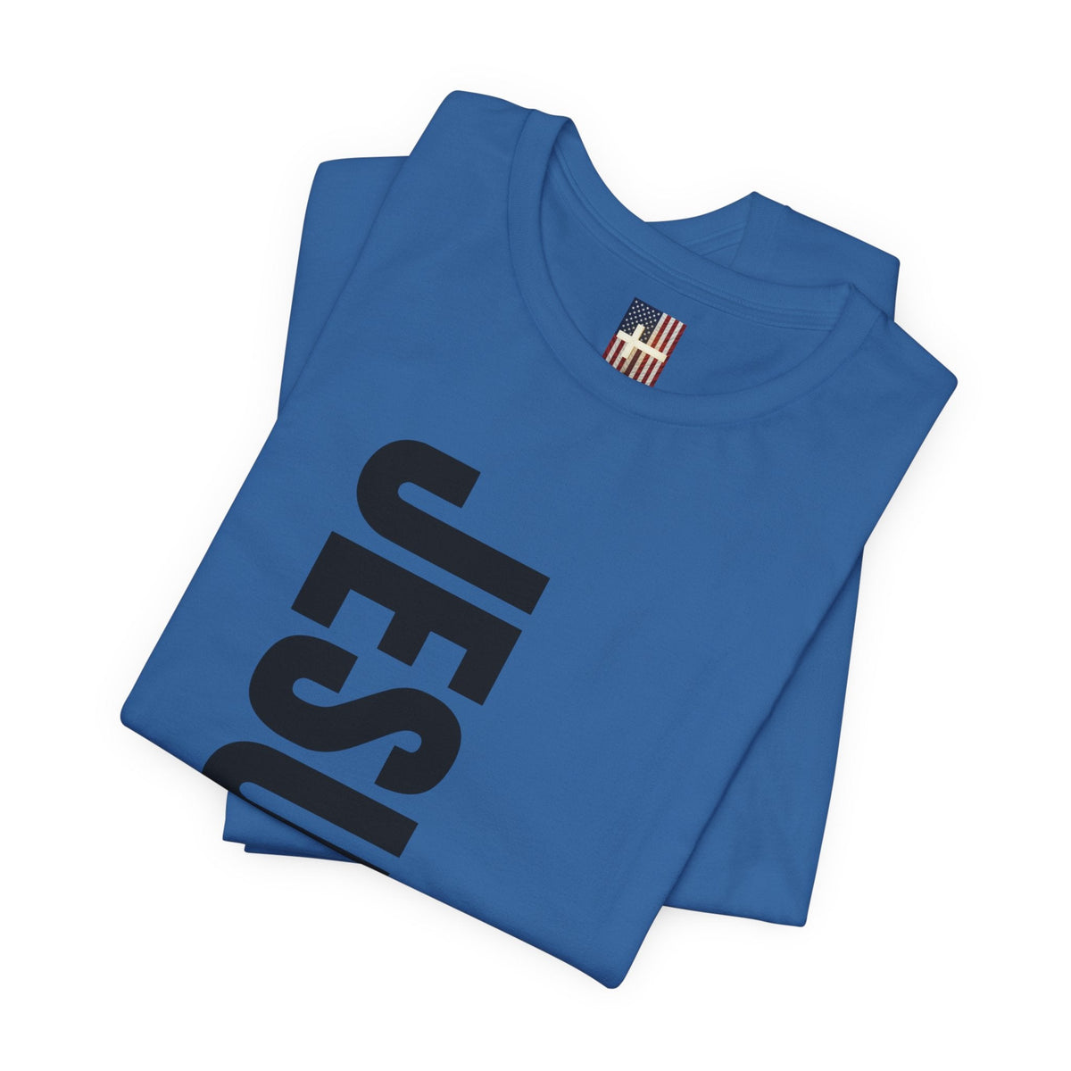 Jesus Is King T-shirt | Modern Typographic Cross Christian T-shirt Printify