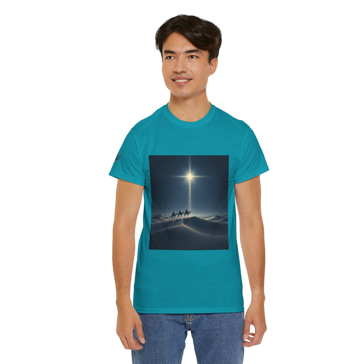 3 Wise Men T-shirt – Magi Camels Nativity Journey Christian Christmas T-shirt for Epiphany Faith & Holy Night Printify