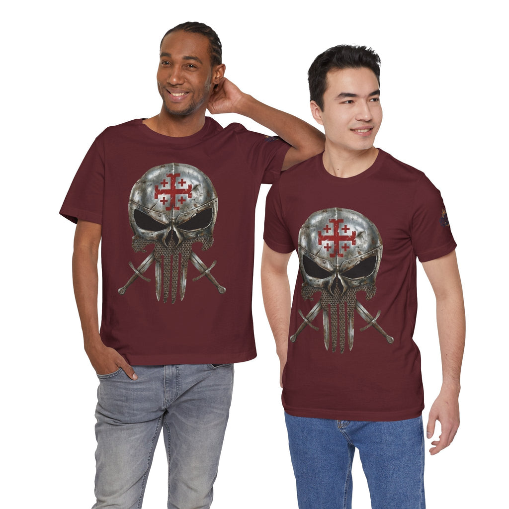Crusader Knight Christian Skull T-shirt - Warrior Armor of God T-shirt Printify